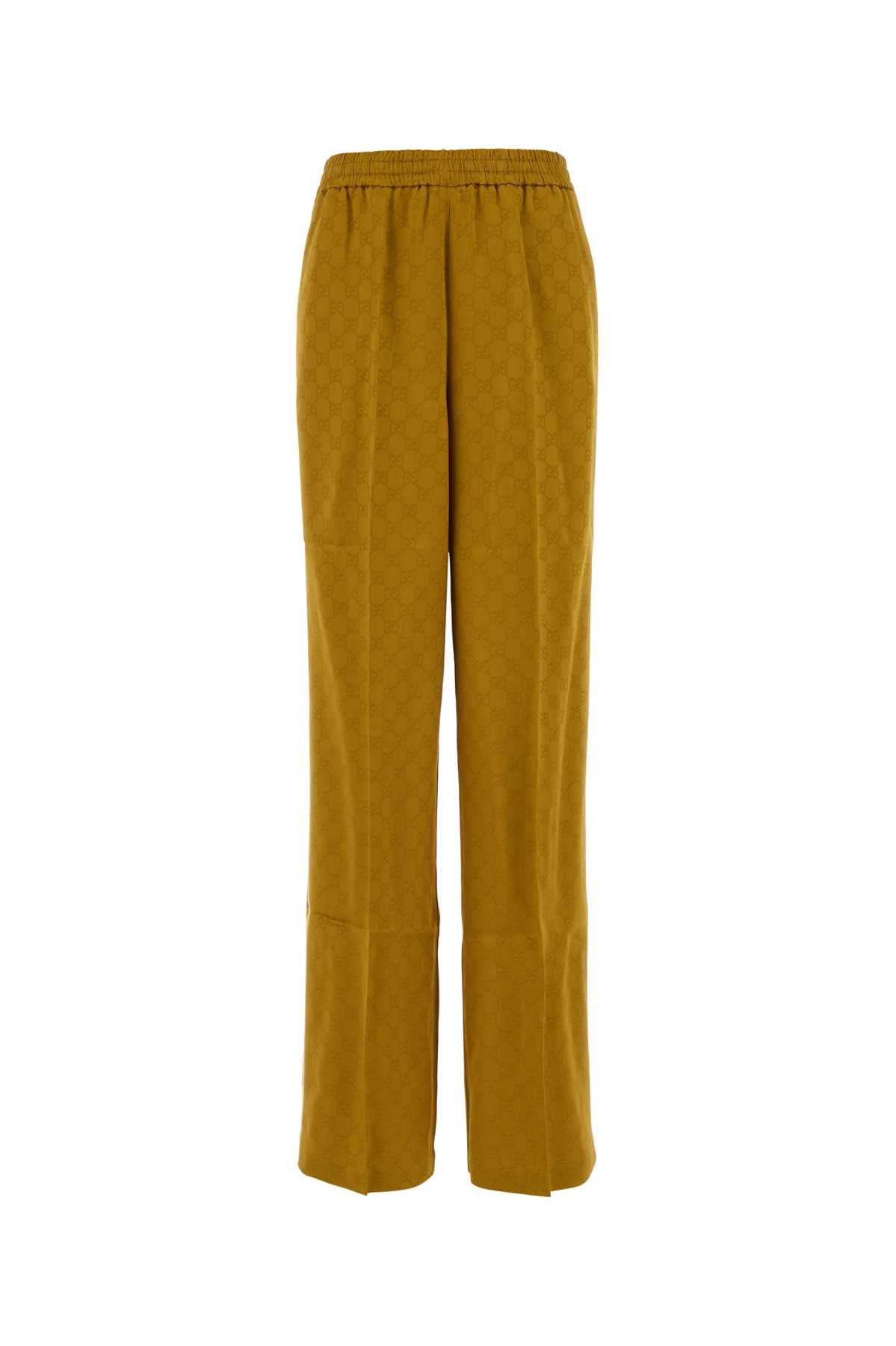 Gucci Women Mustard Jacquard Joggers GUCCI
