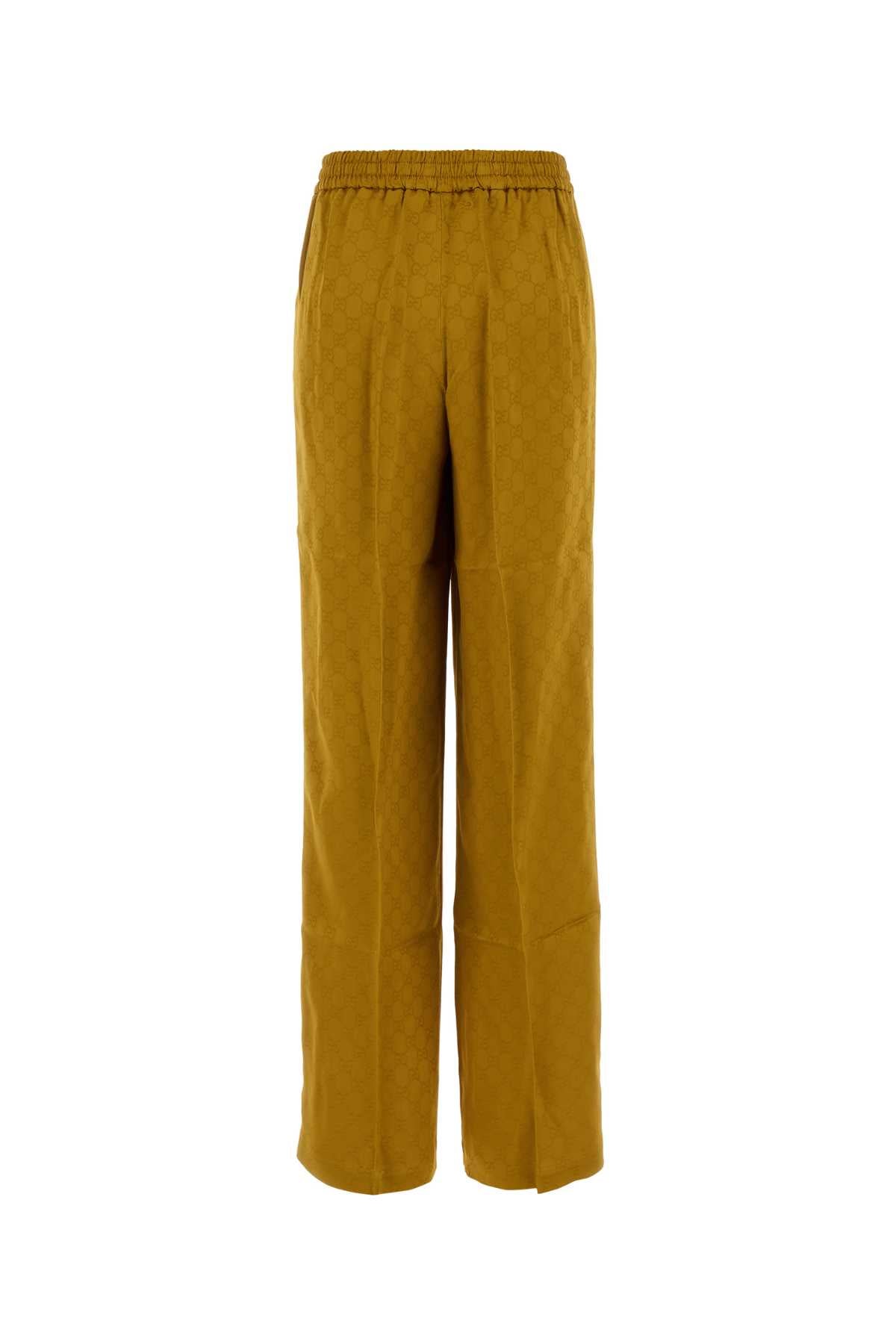 Gucci Women Mustard Jacquard Joggers GUCCI