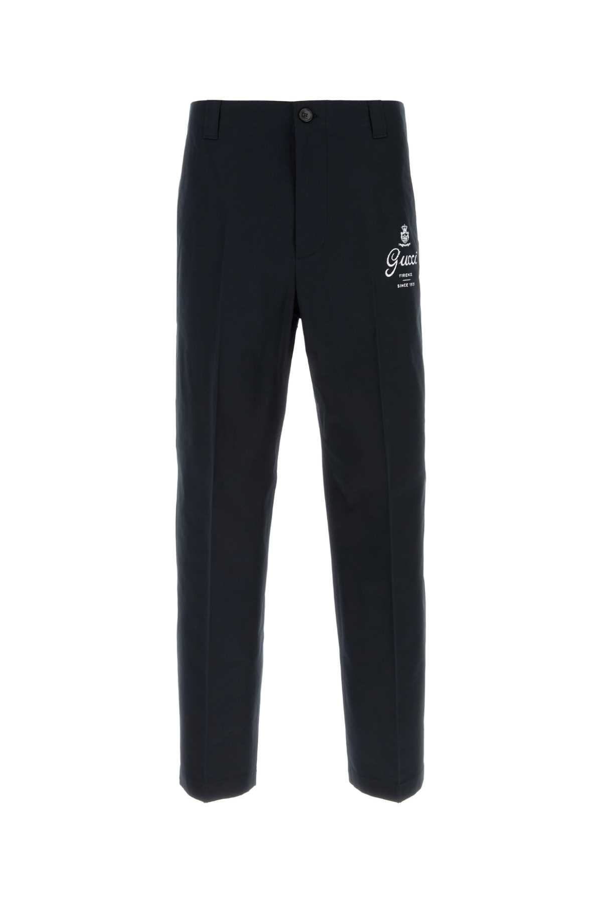 Gucci Men Midnight Blue Twill Pant GUCCI