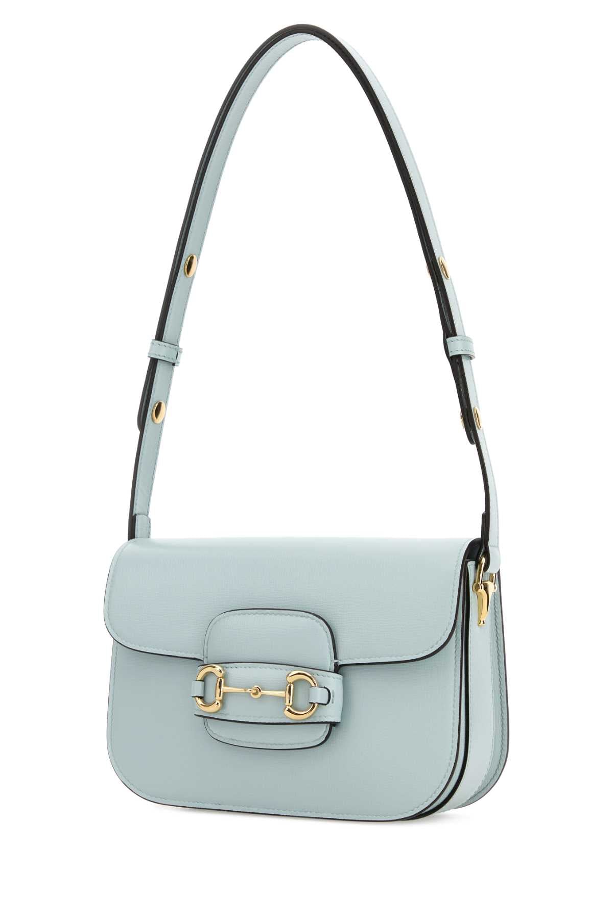 Gucci Women Pastel Light Blue Small Gucci Horsebit 1955 Shoulder Bag GUCCI