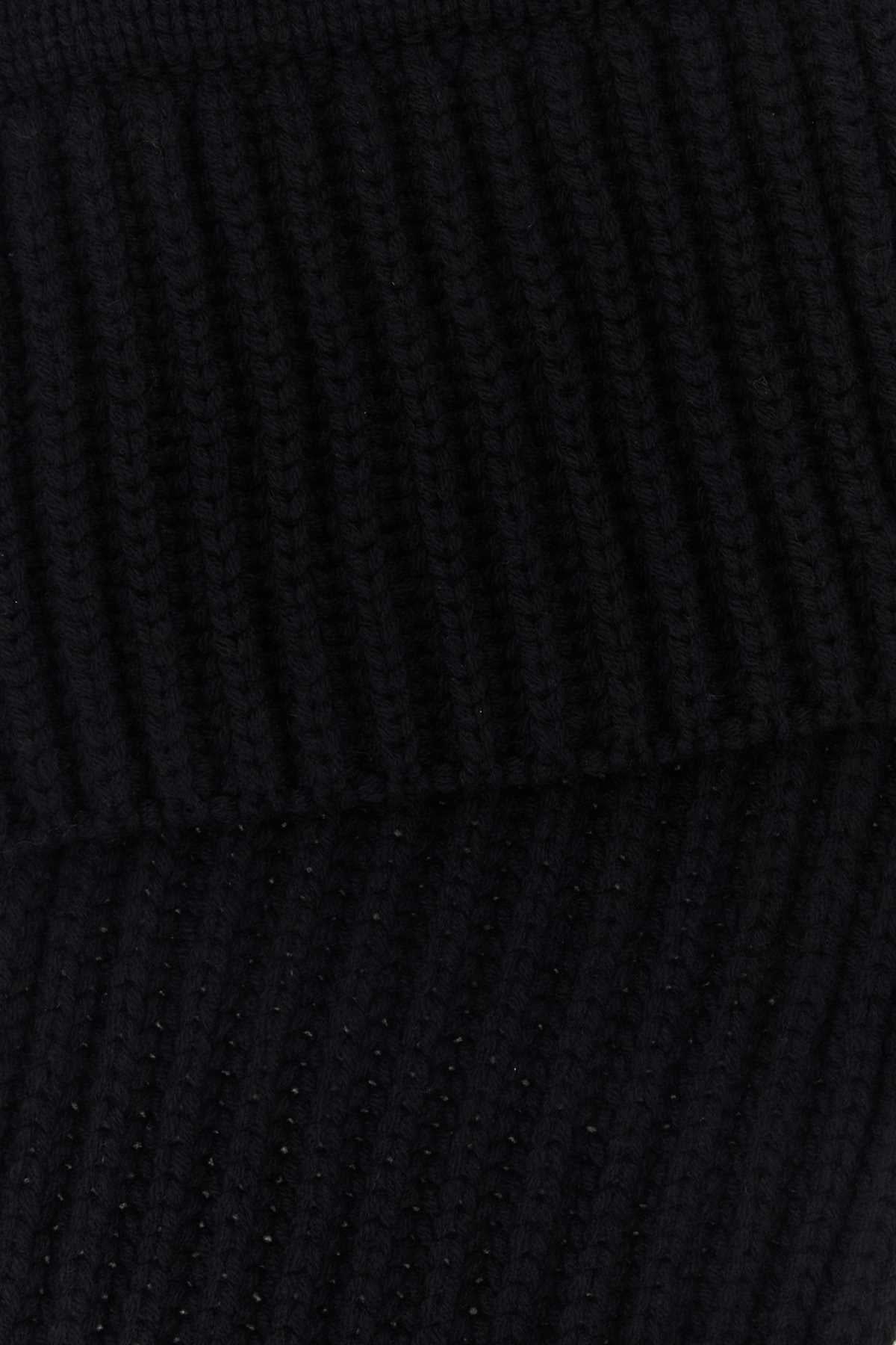 Gucci Women Black Wool Blend Scarf GUCCI