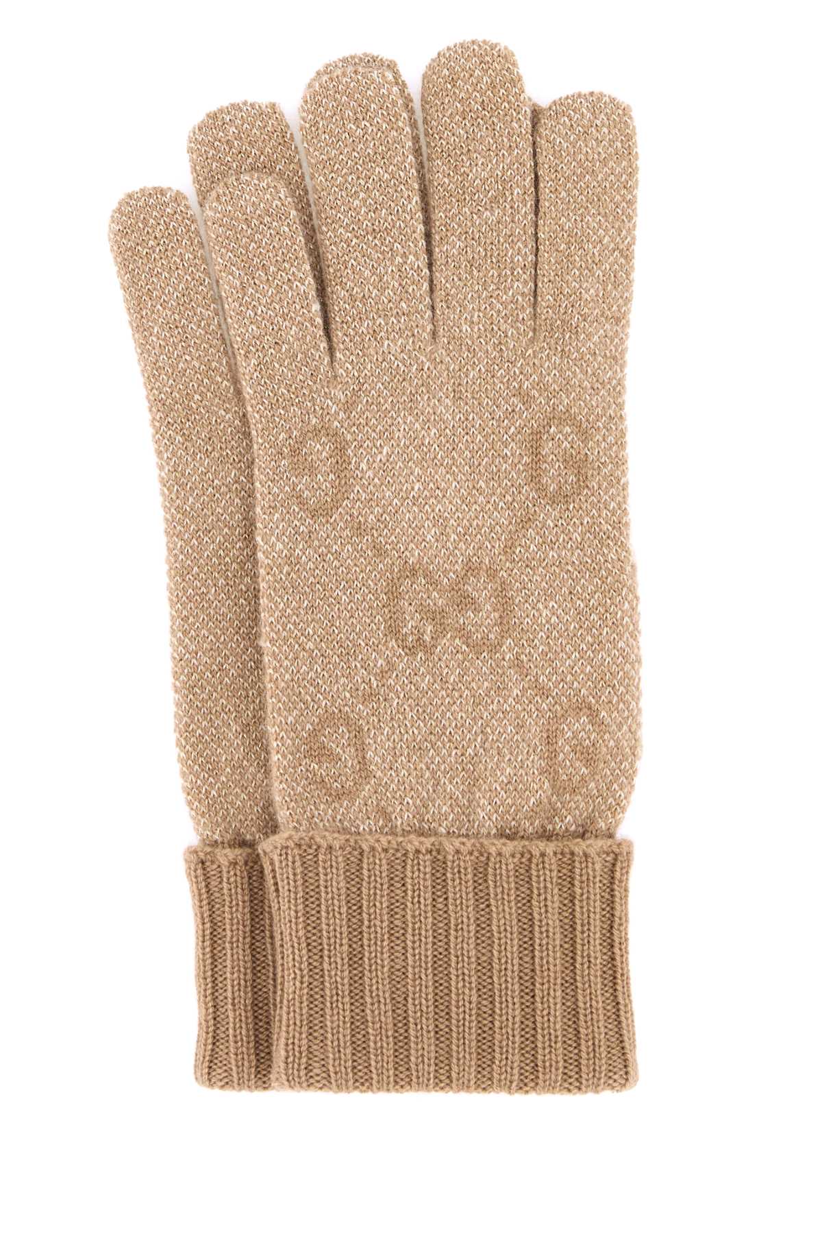 Gucci Women Beige Cashmere Blend Gloves GUCCI