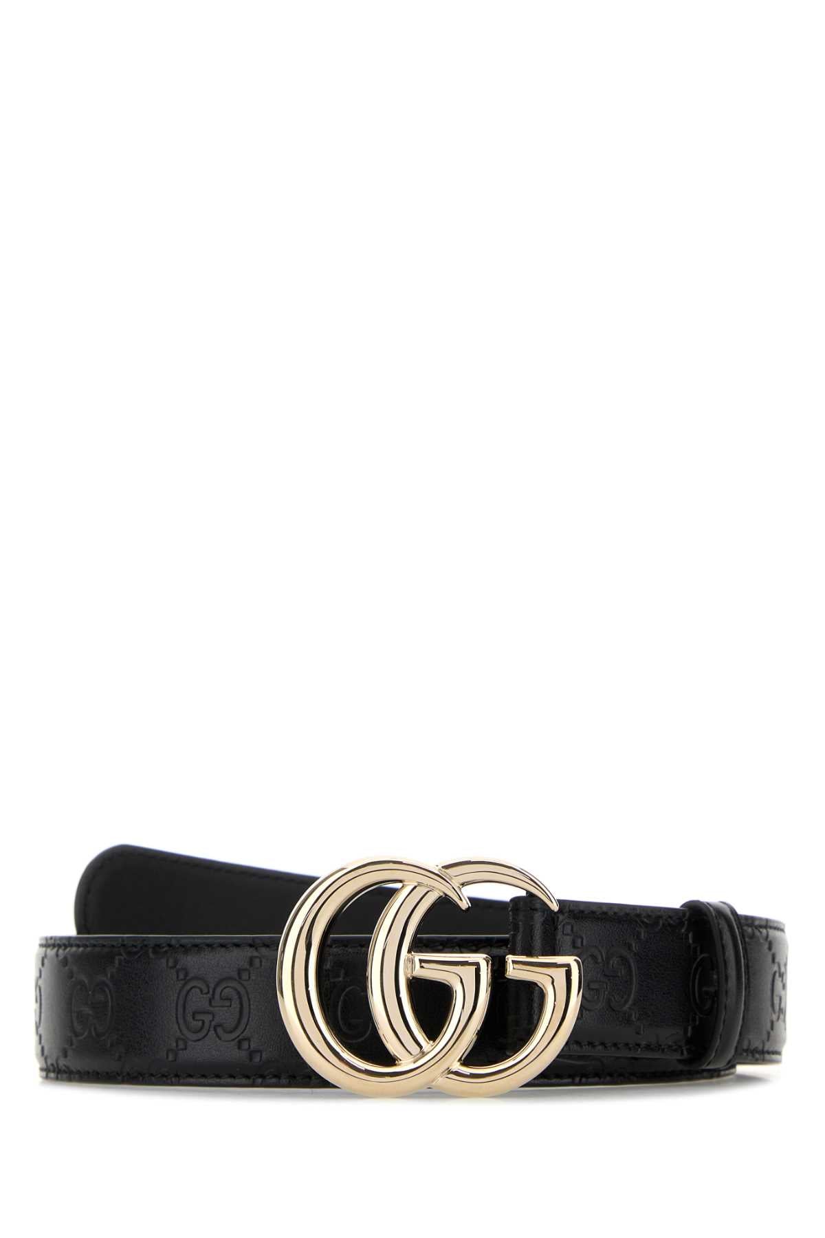 Gucci Women Black Leather Belt GUCCI