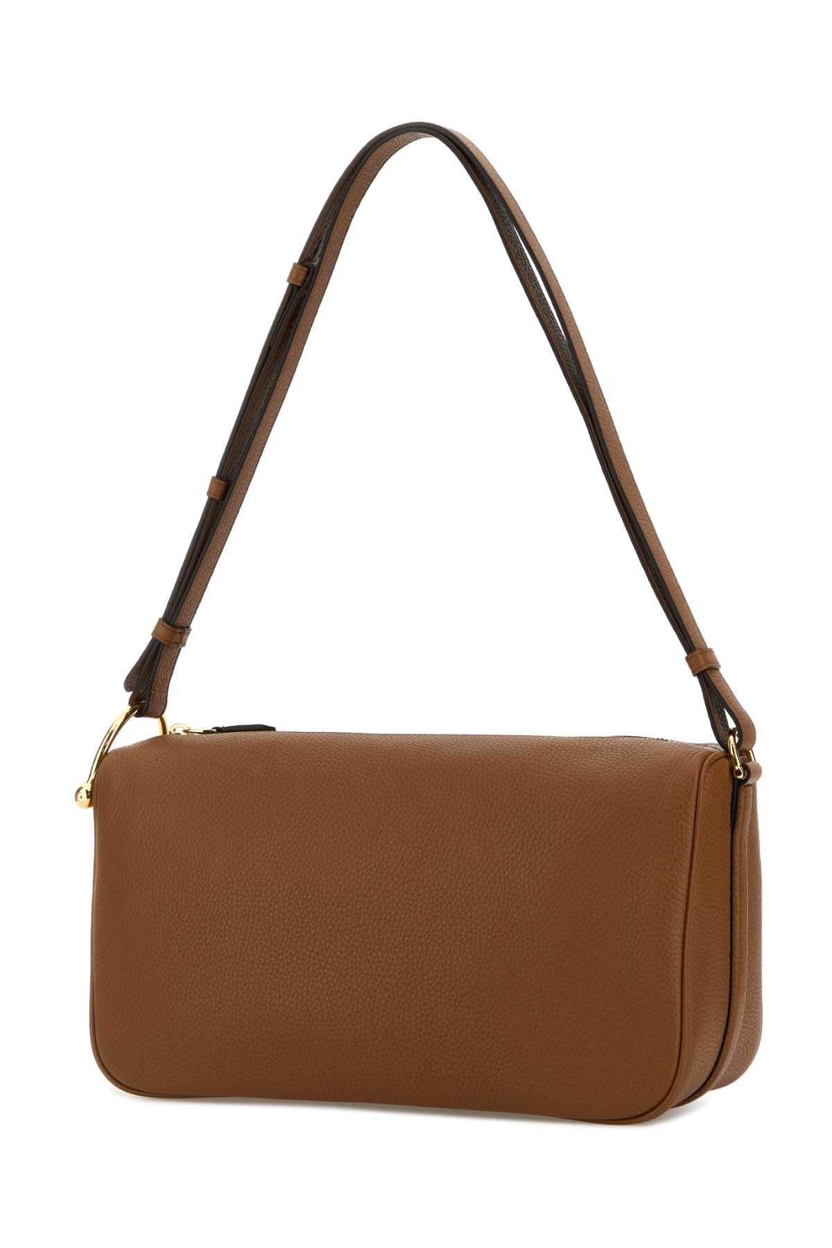 Gucci Women Caramel Leather Medium Gucci Half Horsebit Shoulder Bag GUCCI