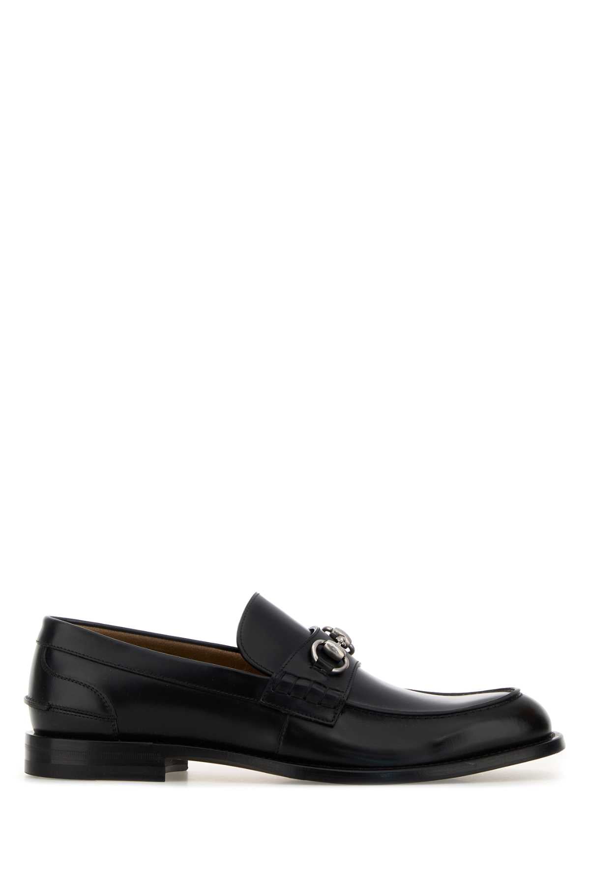 Gucci Men Black Leather Loafers GUCCI