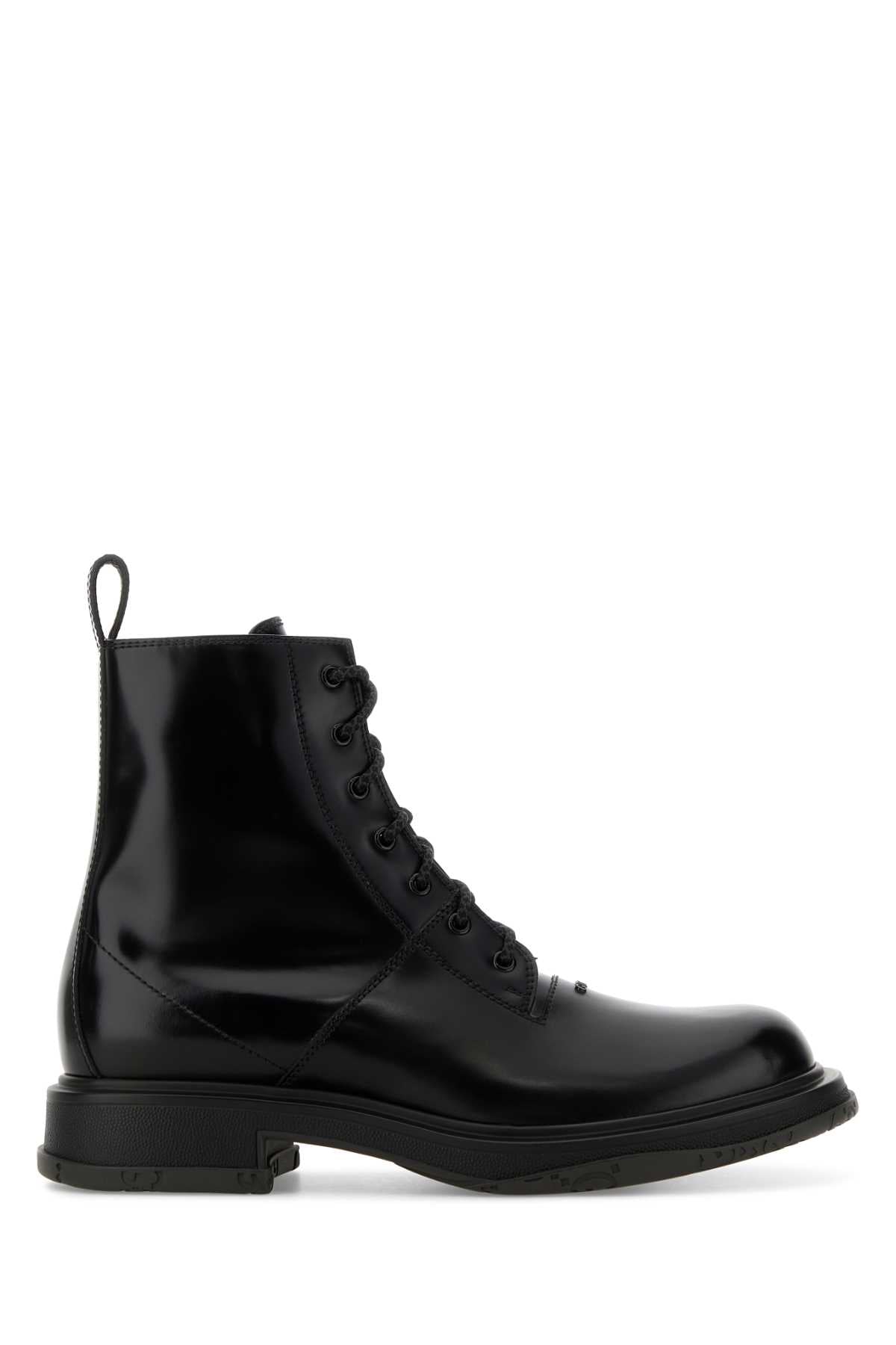 Gucci Men Black Leather Ankle Boots GUCCI