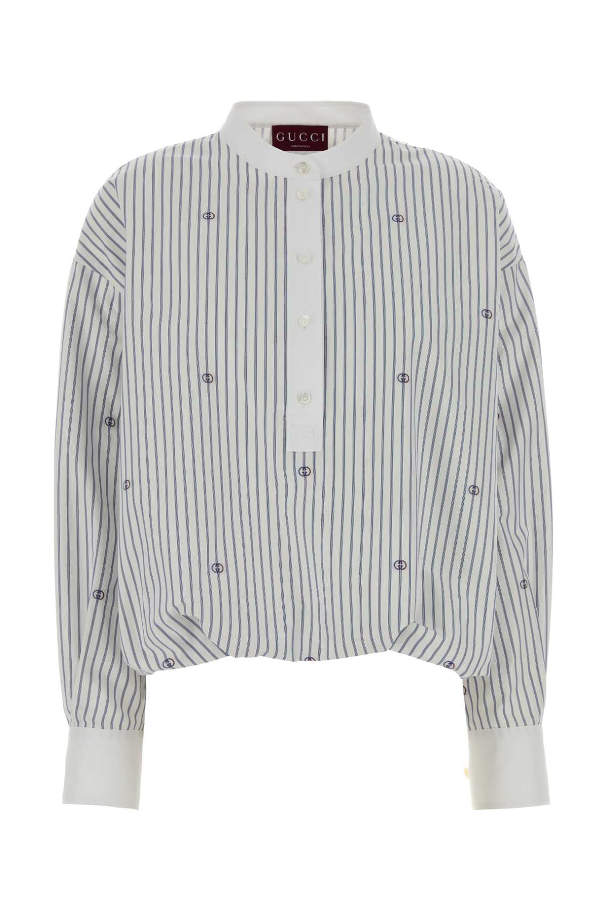 Gucci Women Embroidered Poplin Shirt GUCCI