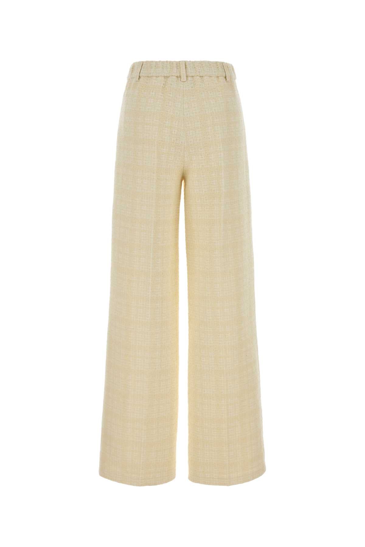 Gucci Women Cream Tweed Pant GUCCI