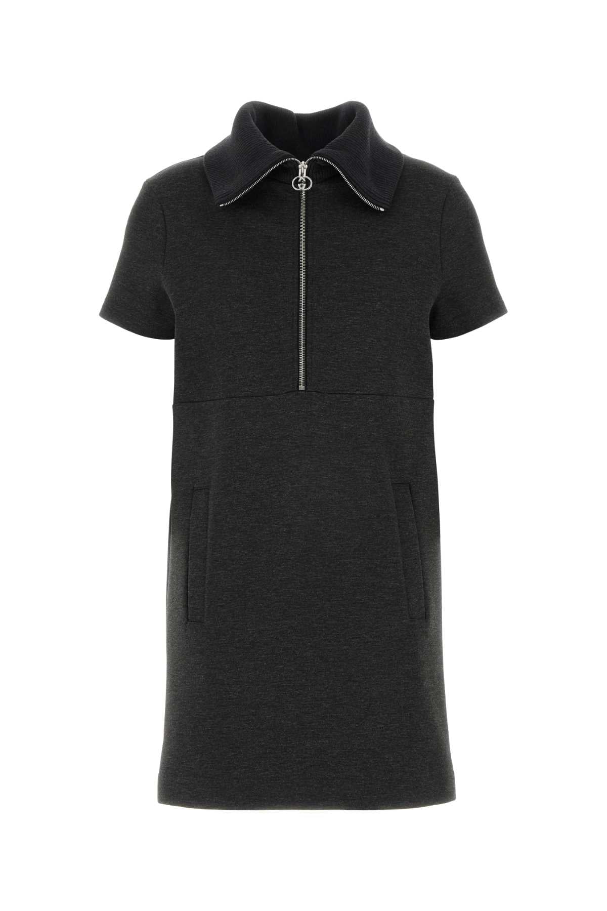 Gucci Women Melange Dark Grey Stretch Jersey Dress GUCCI