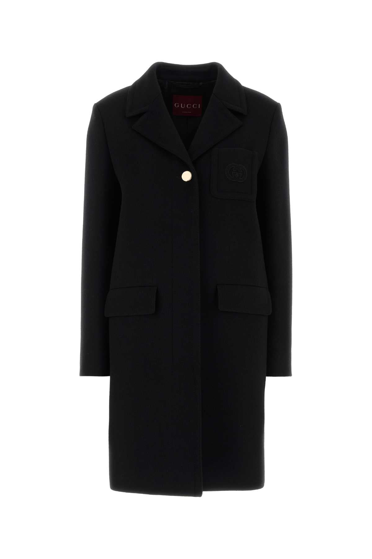 Gucci Women Black Wool Coat GUCCI