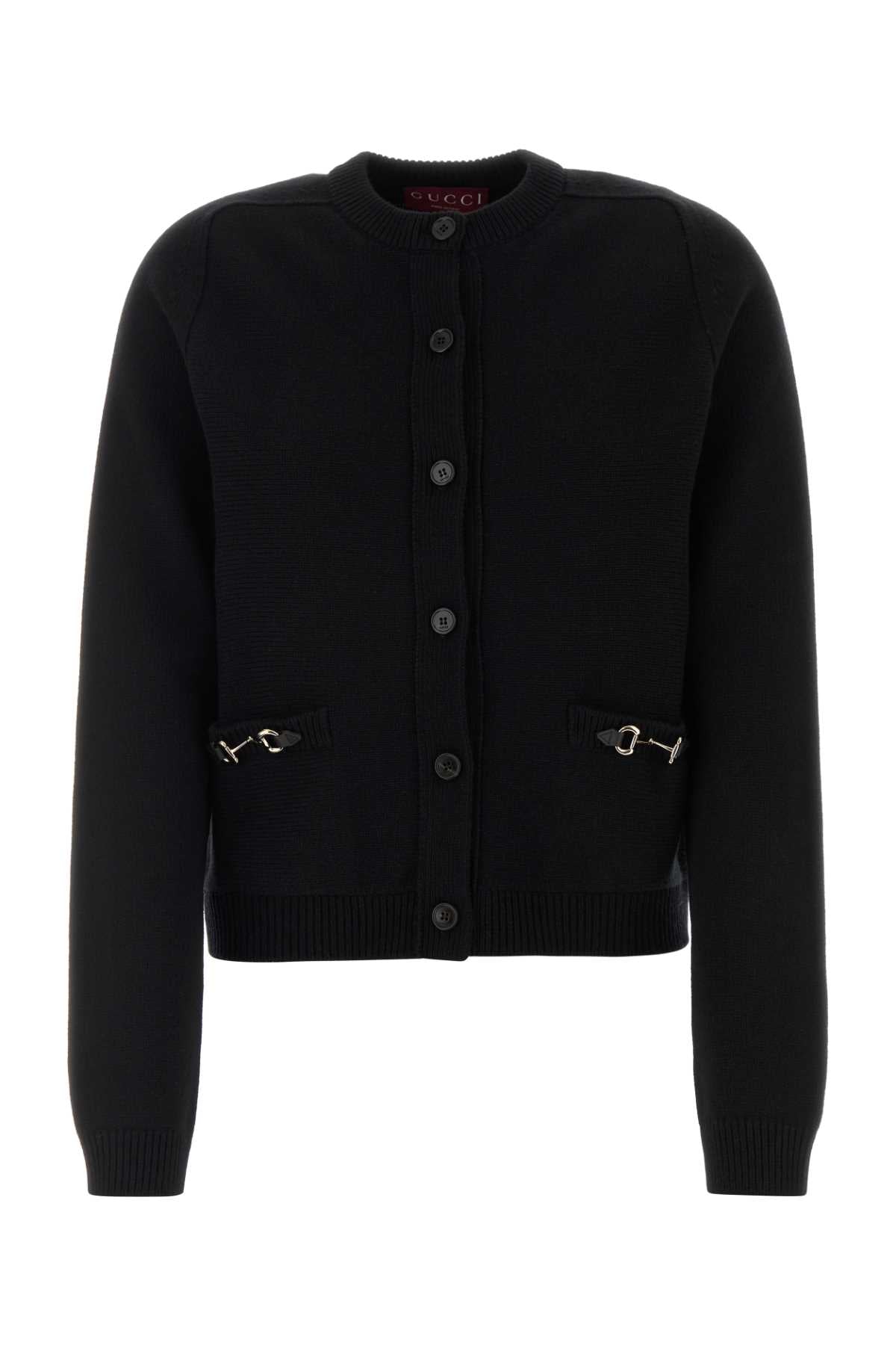 Gucci Women Black Wool Blend Cardigan GUCCI