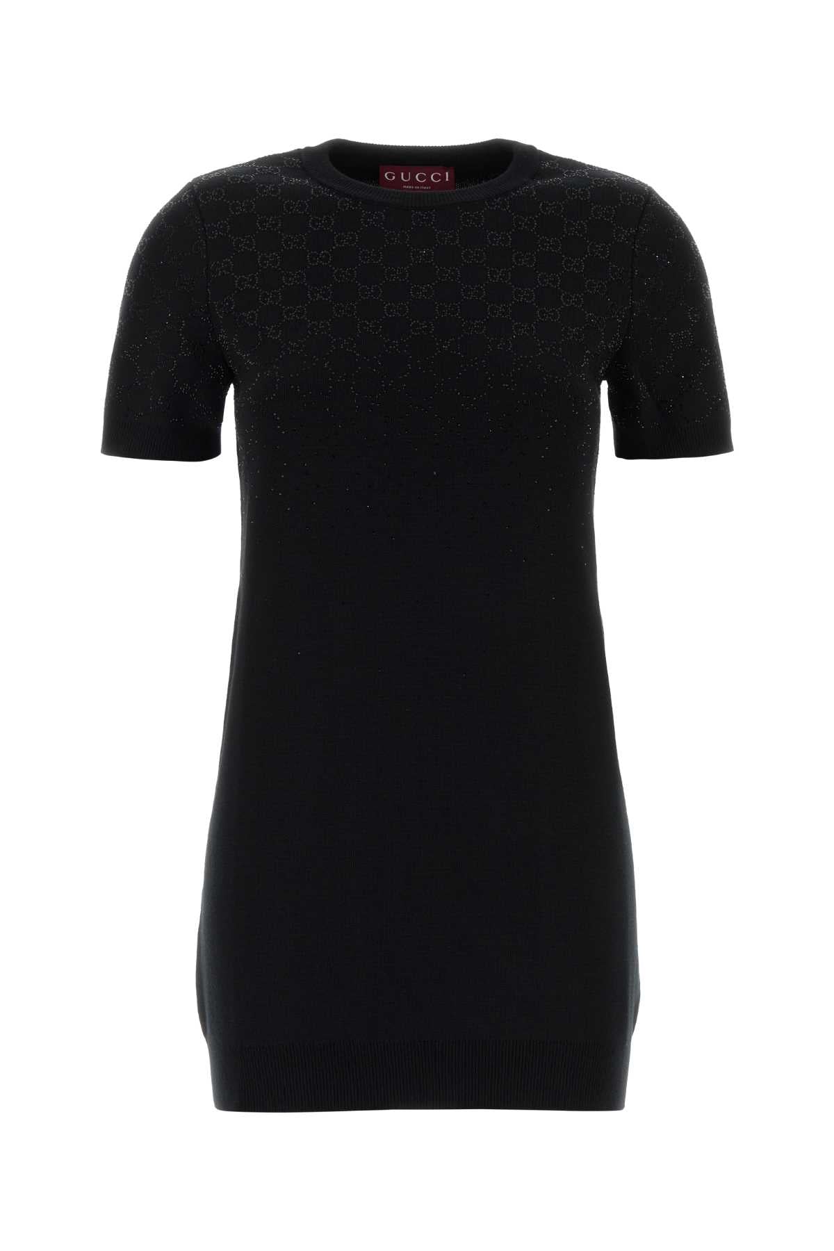 Gucci Women Black Wool Blend Mini Dress GUCCI