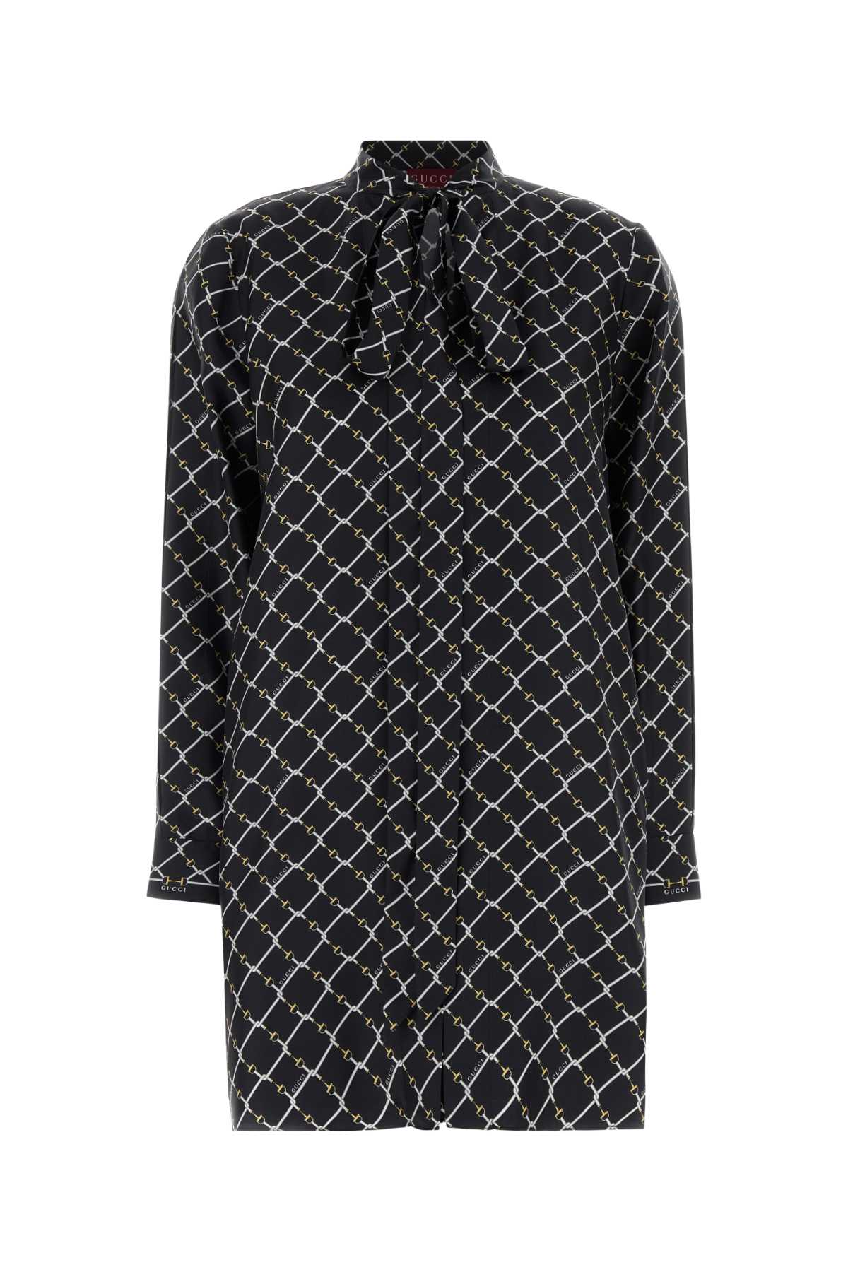 Gucci Women Printed Silk Mini Dress GUCCI