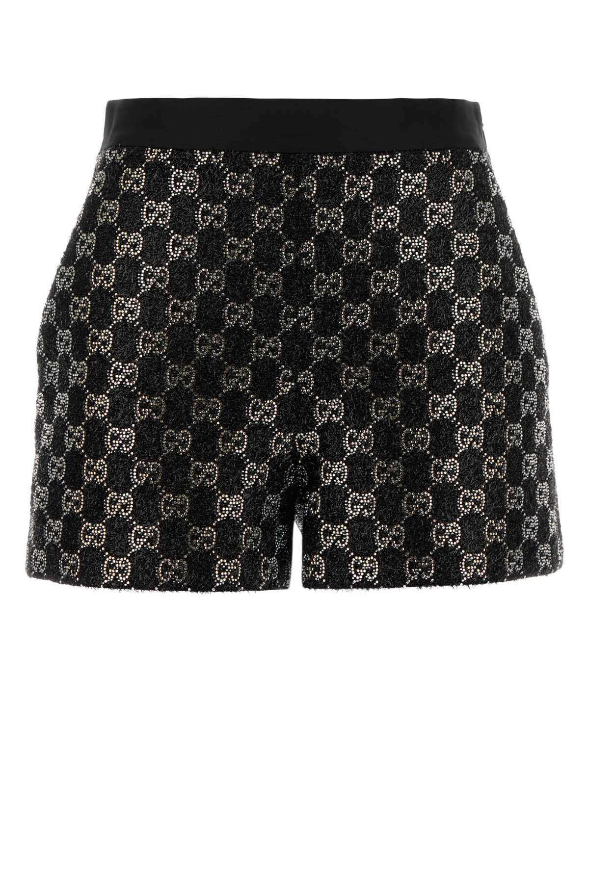 Gucci Women Black Tweed Shorts GUCCI