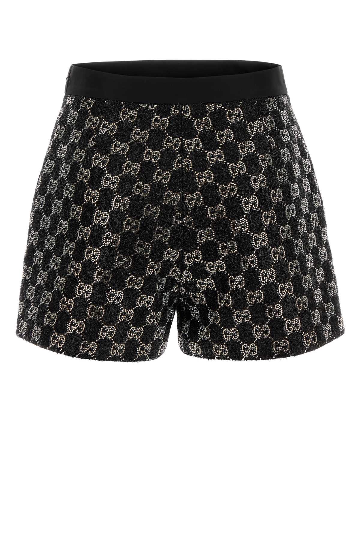 Gucci Women Black Tweed Shorts GUCCI