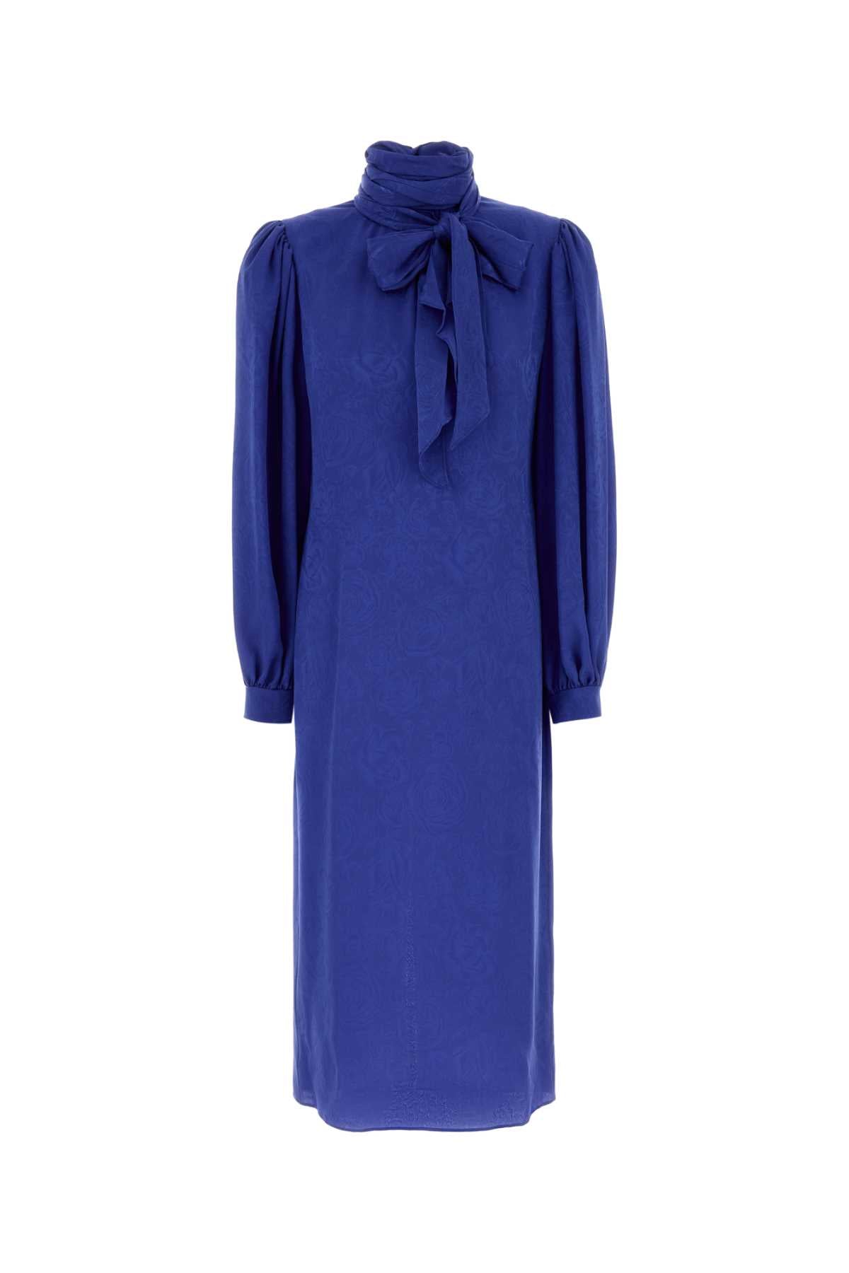 Gucci Women Blue Silk Dress GUCCI