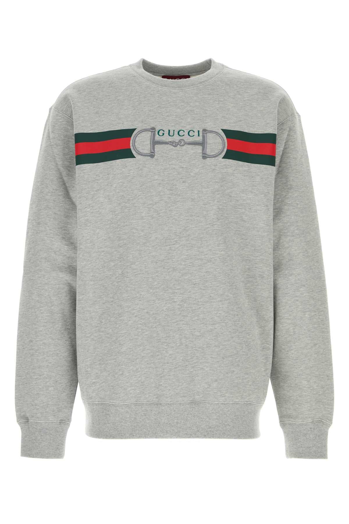 Gucci Men Grey Cotton Sweatshirt GUCCI