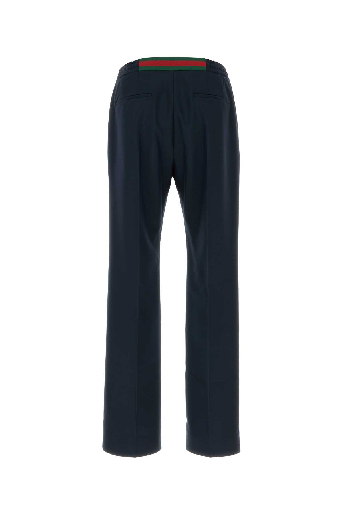 Gucci Men Navy Blue Tech Panama Pant GUCCI