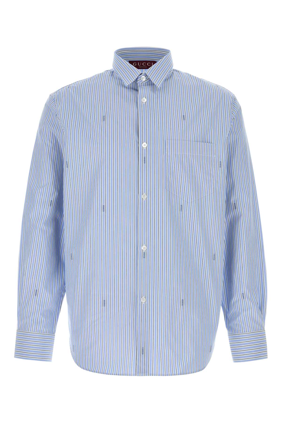 Gucci Men Embroidered Poplin Shirt GUCCI