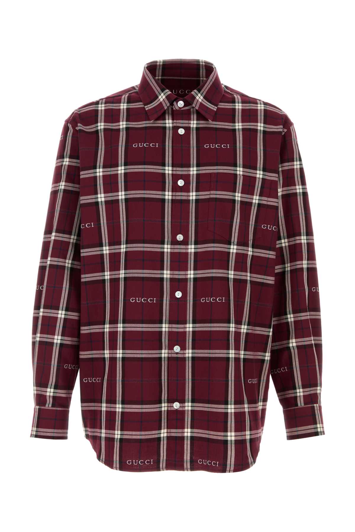 Gucci Men Embroidered Cotton Shirt GUCCI