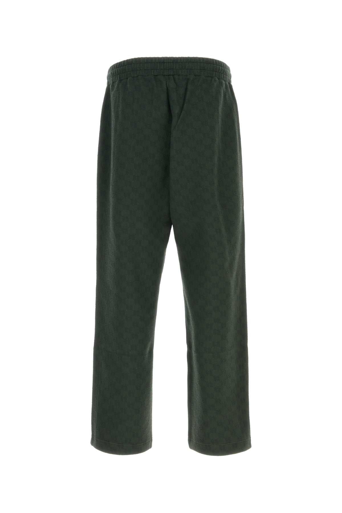 Gucci Men Bottle Green Stretch Nylon Joggers GUCCI