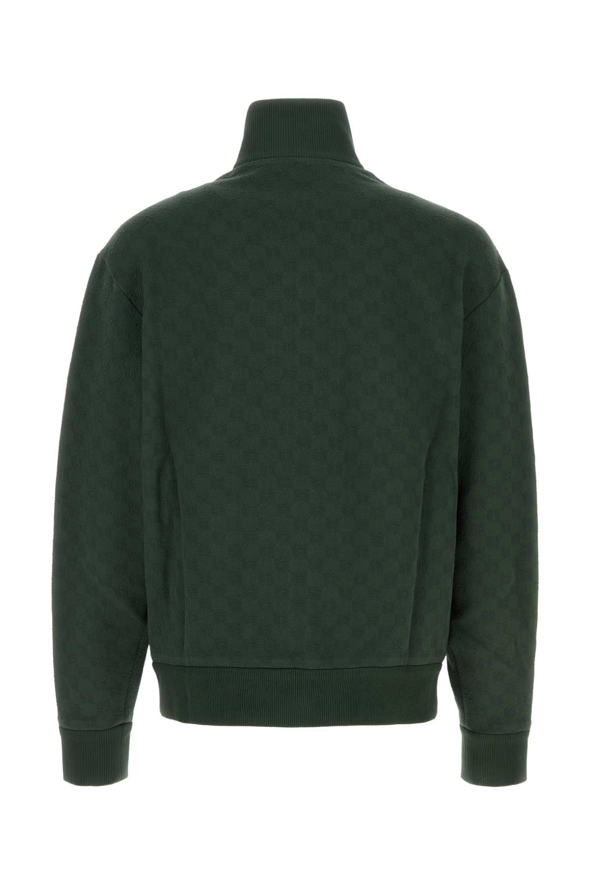 Gucci Men Dark Green Jersey Sweatshirt GUCCI