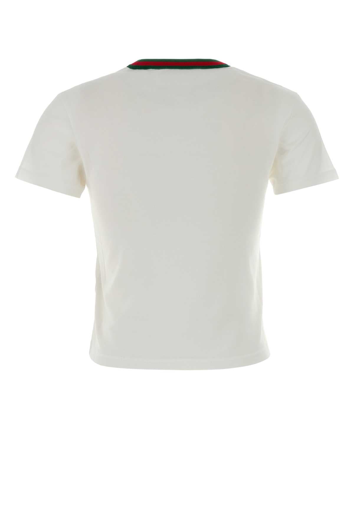 Gucci Women White Cotton T-Shirt GUCCI