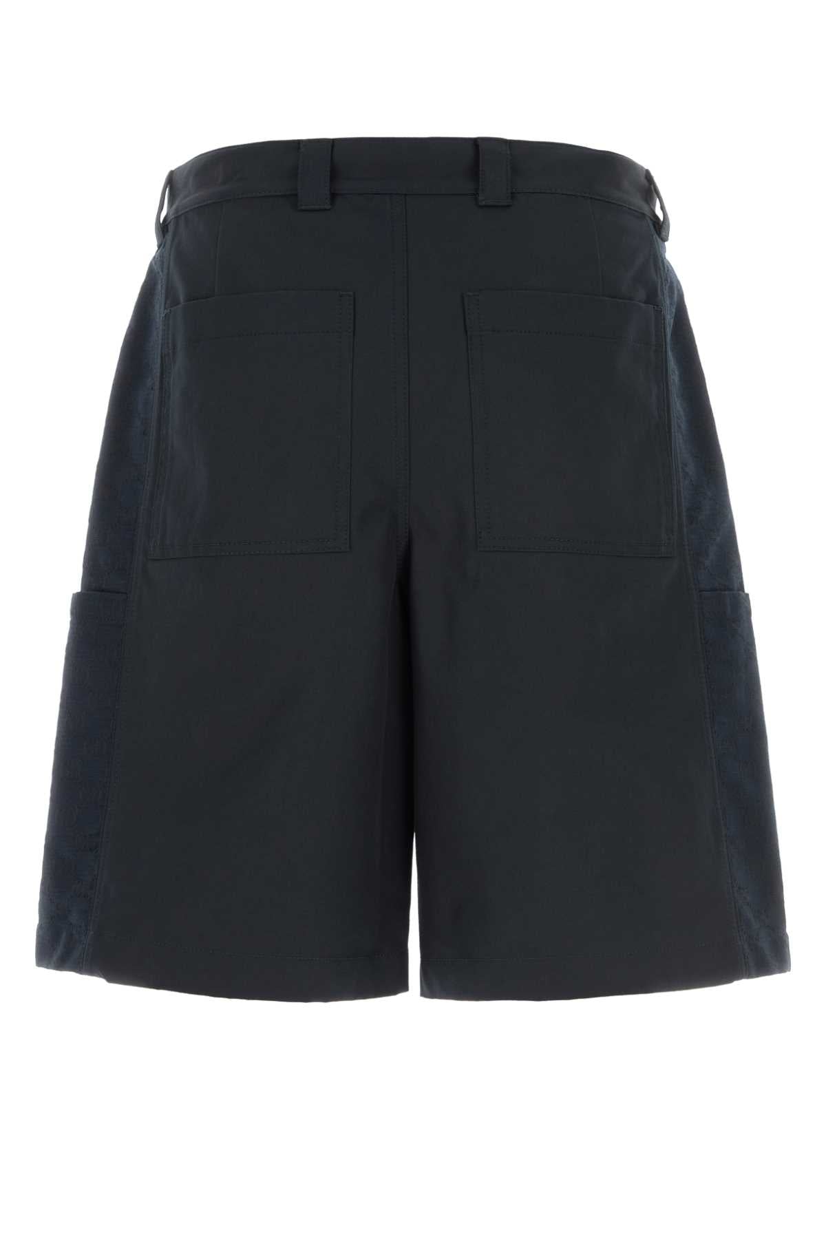 Gucci Men Midnight Blue Cotton Bermuda Shorts GUCCI