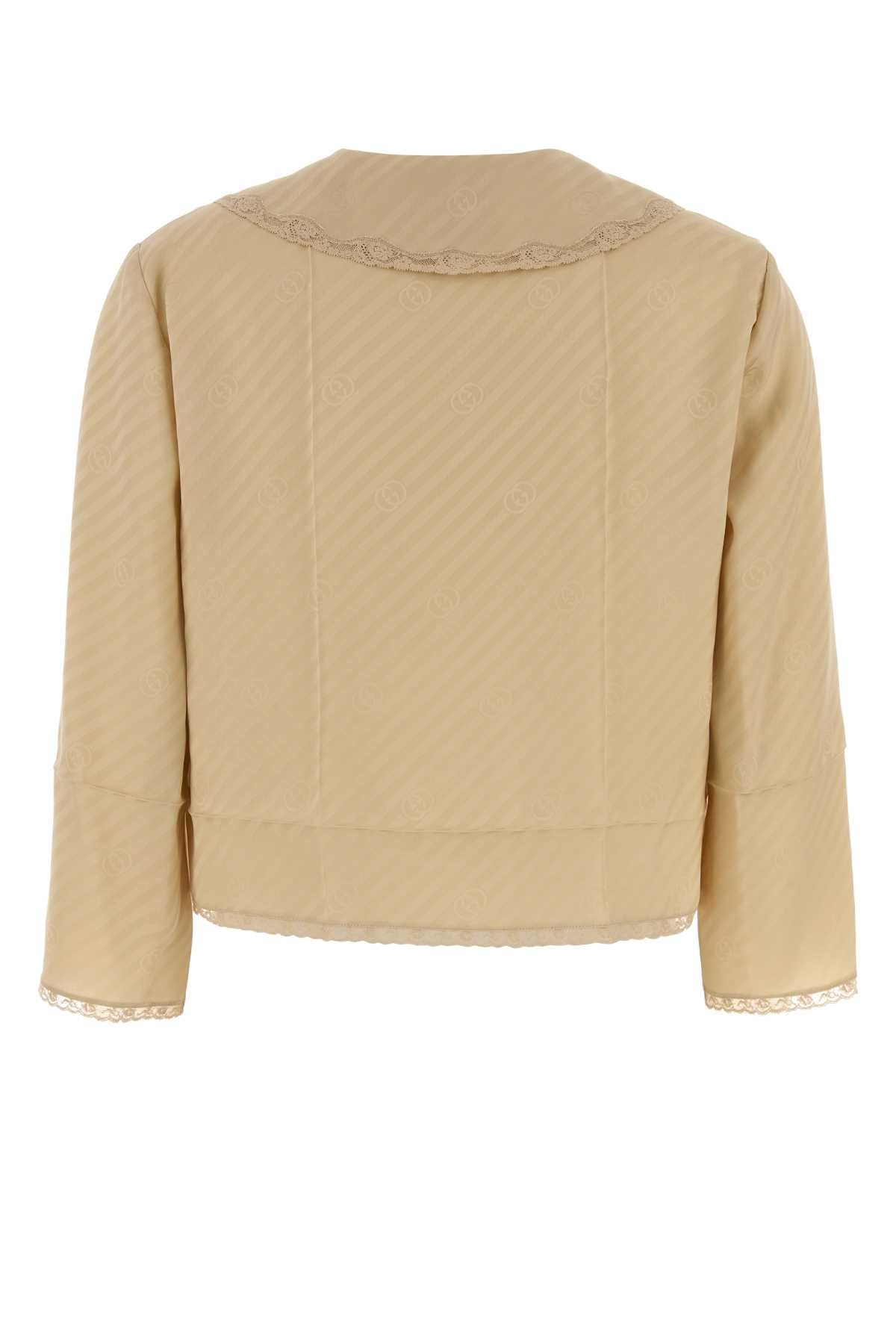 Gucci Women Beige Silk Blouse GUCCI