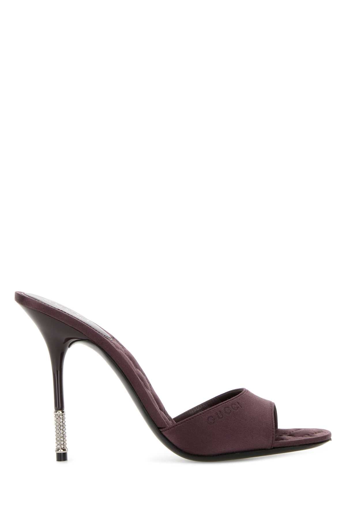 Gucci Women Purple Satin Mules GUCCI