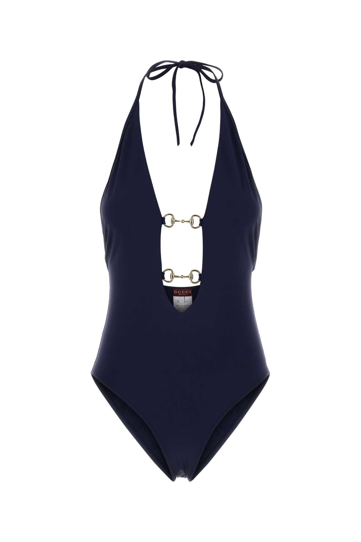 Gucci Women Navy Blue Stretch Nylon Swimsuit GUCCI