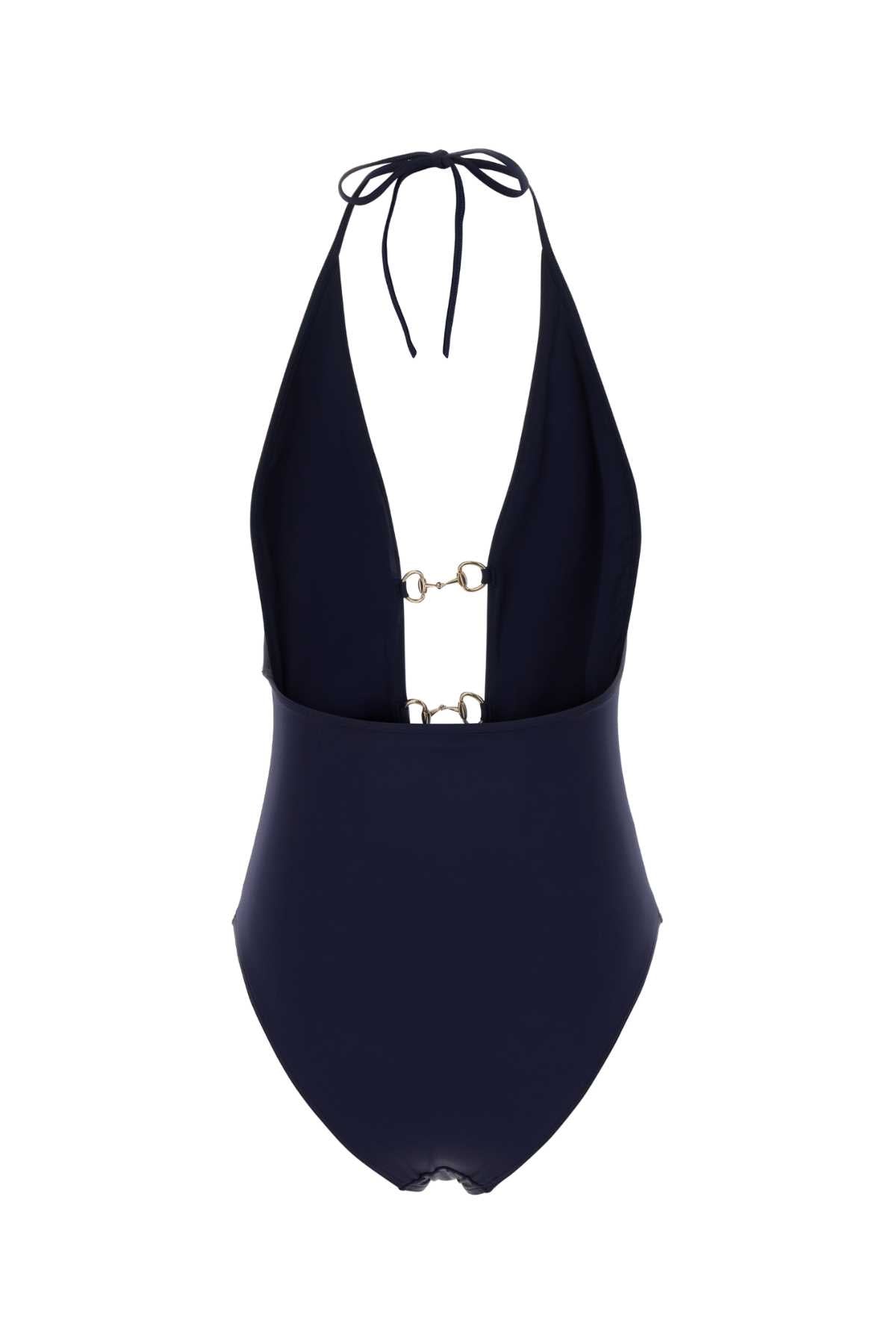 Gucci Women Navy Blue Stretch Nylon Swimsuit GUCCI