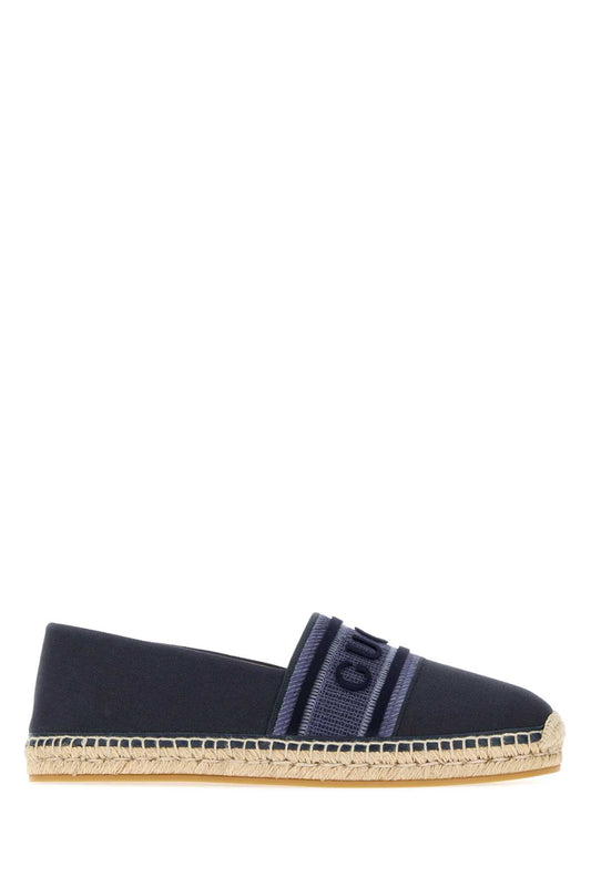 Gucci Men Navy Blue Canvas Espadrilles GUCCI