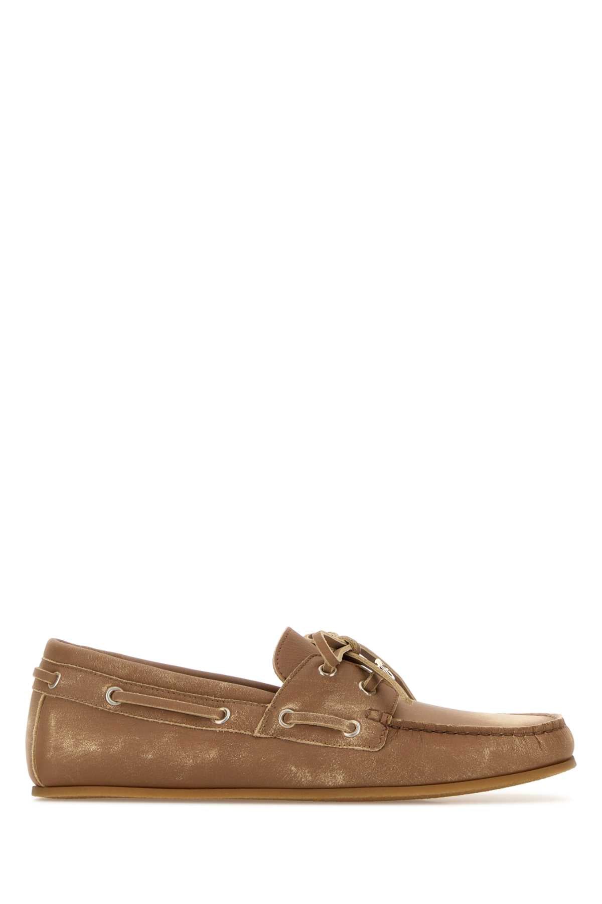 Gucci Women Camel Leather Loafers GUCCI