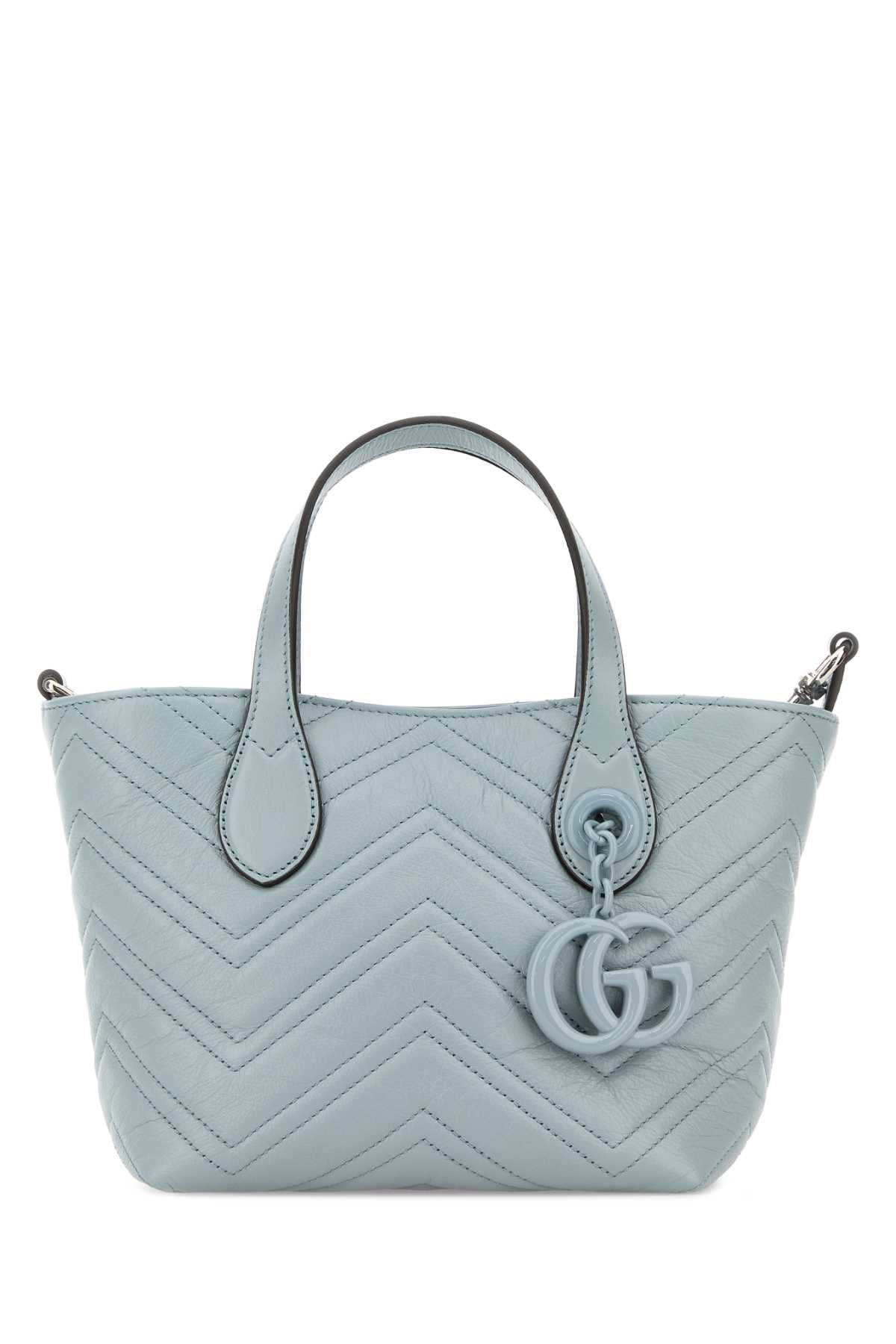 Gucci Women Pastel Light Blue Leather Small Gg Marmont Handbag GUCCI