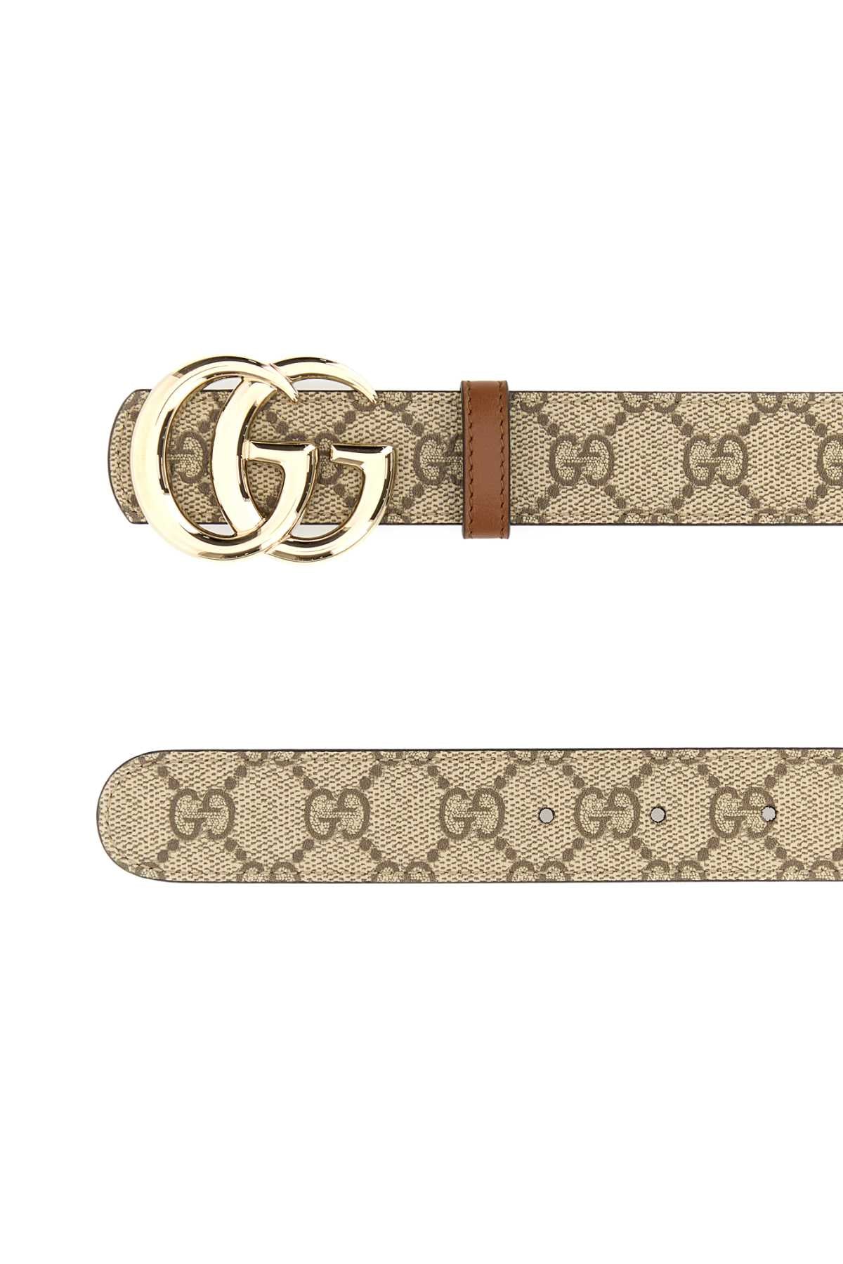 Gucci Women Printed Canvas Reversible Belt GUCCI