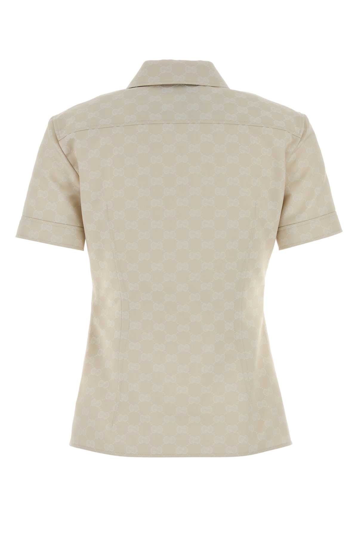 Gucci Women Ivory Gabardine Shirt GUCCI