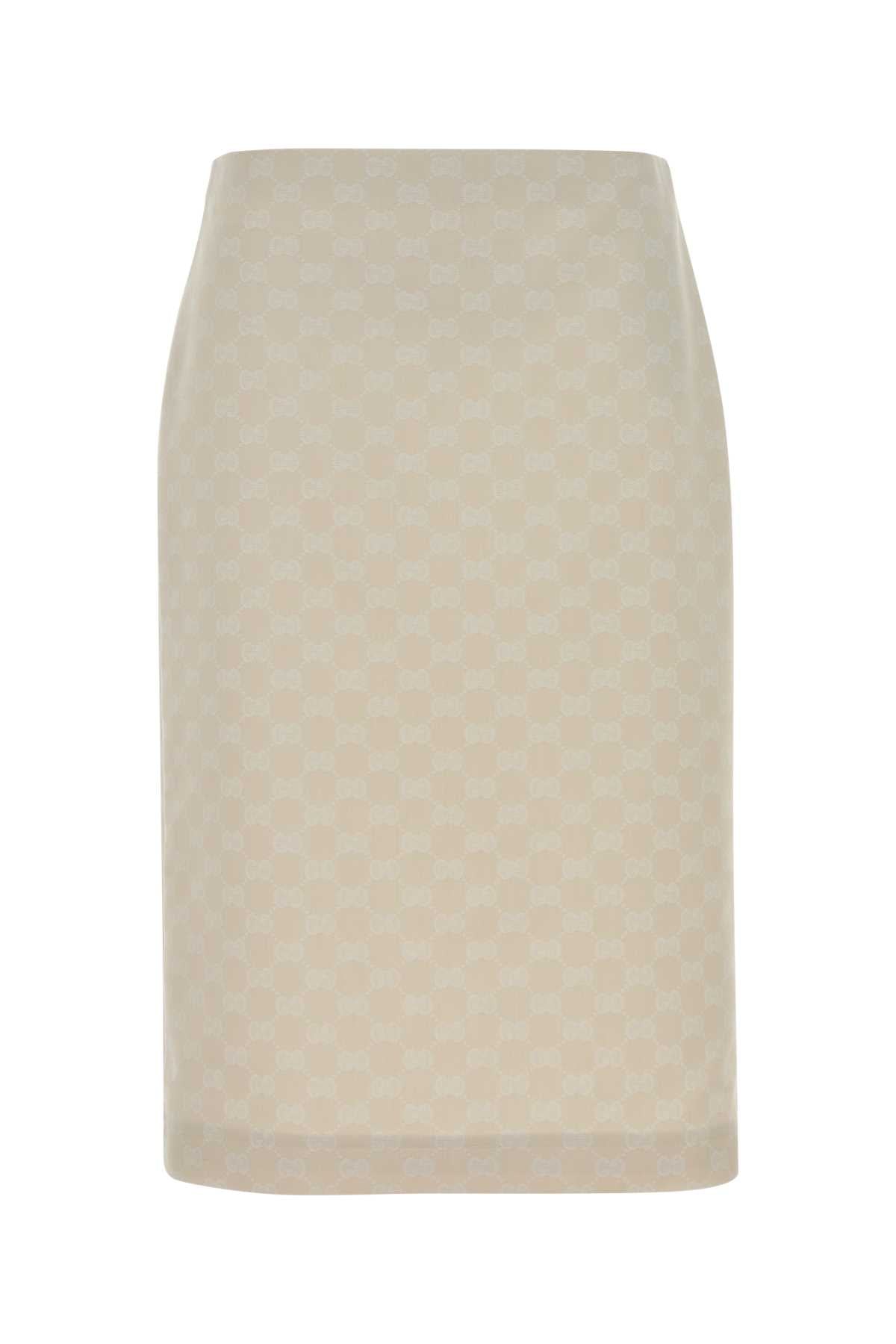 Gucci Women Ivory Gabardine Skirt GUCCI