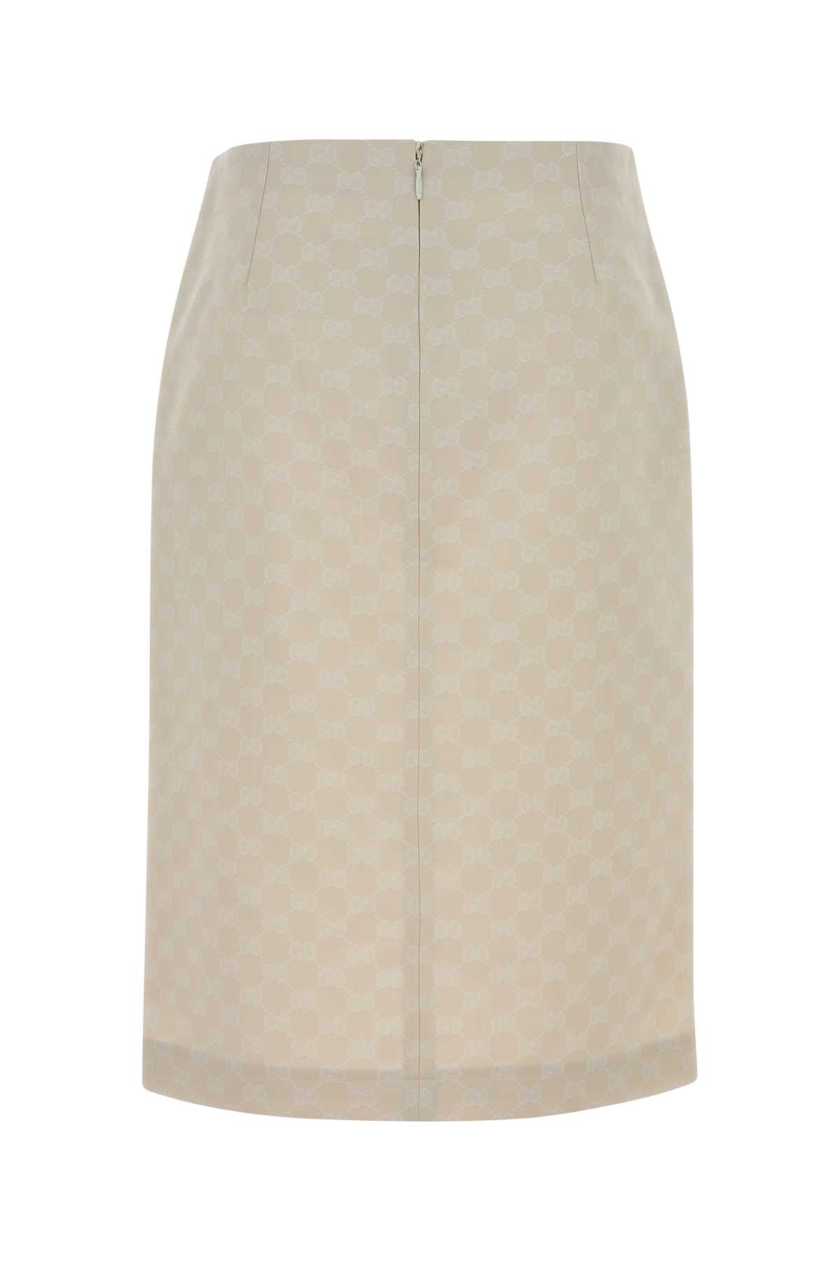 Gucci Women Ivory Gabardine Skirt GUCCI