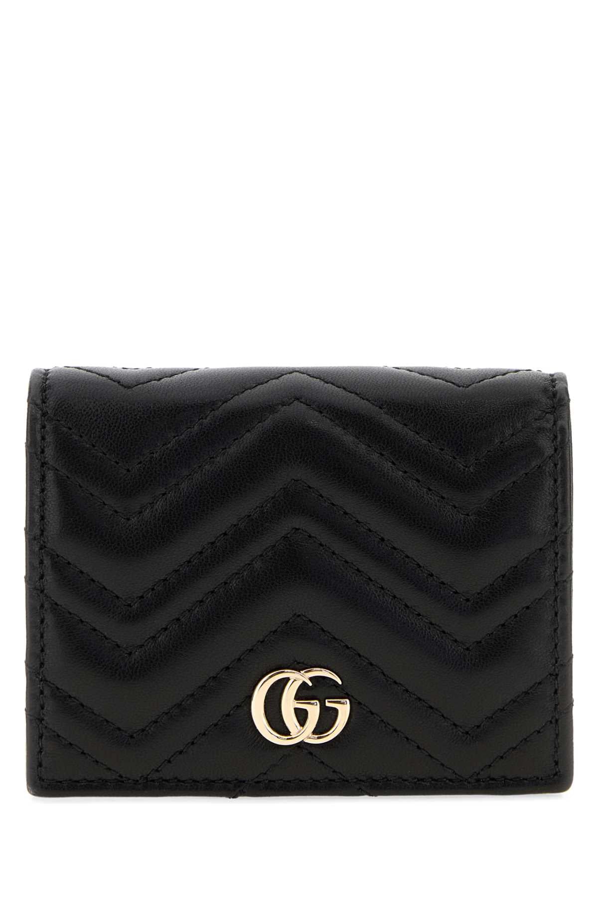 Gucci Women Black Leather Small Gg Marmont Wallet GUCCI