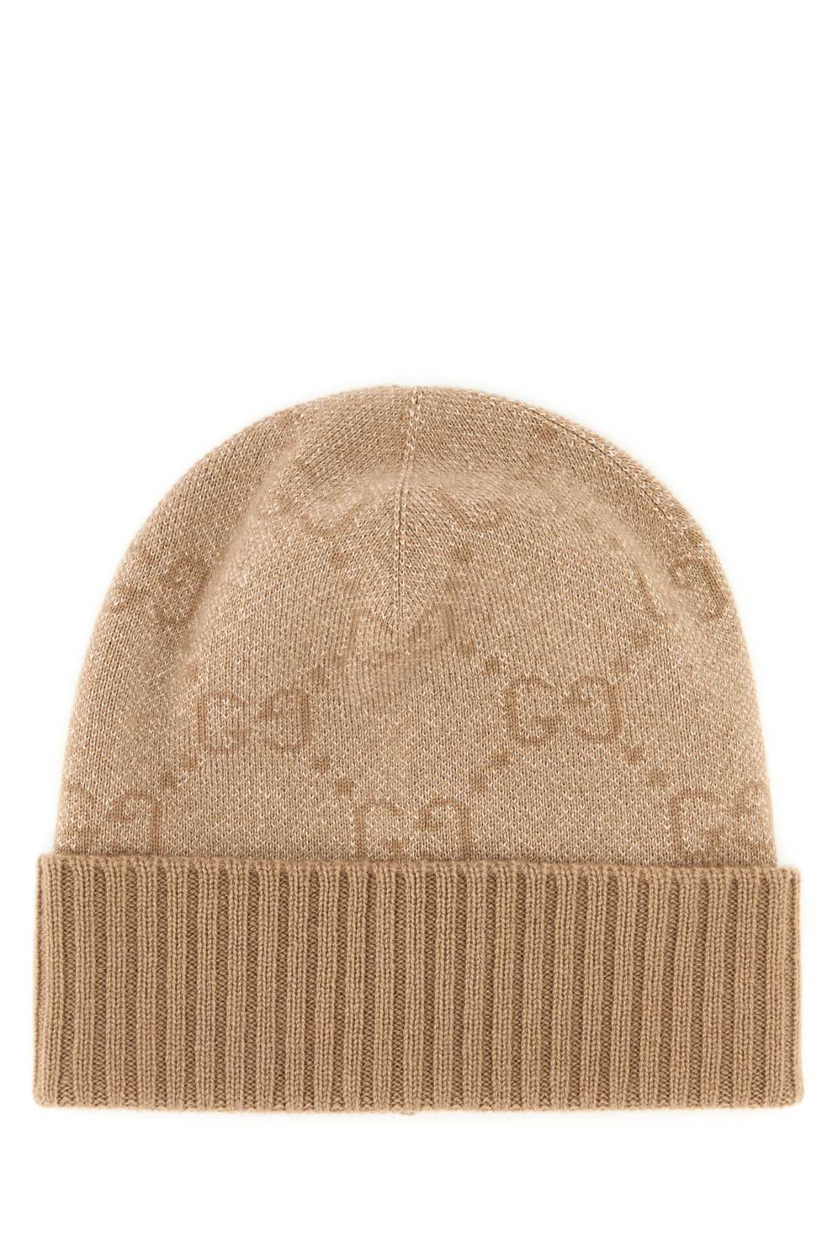 Gucci Women Beige Cashmere Blend Beanie Hat GUCCI