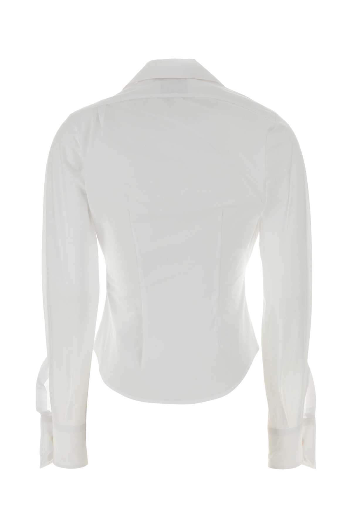 Vivienne Westwood Women White Poplin Drunken Shirt VIVIENNE WESTWOOD