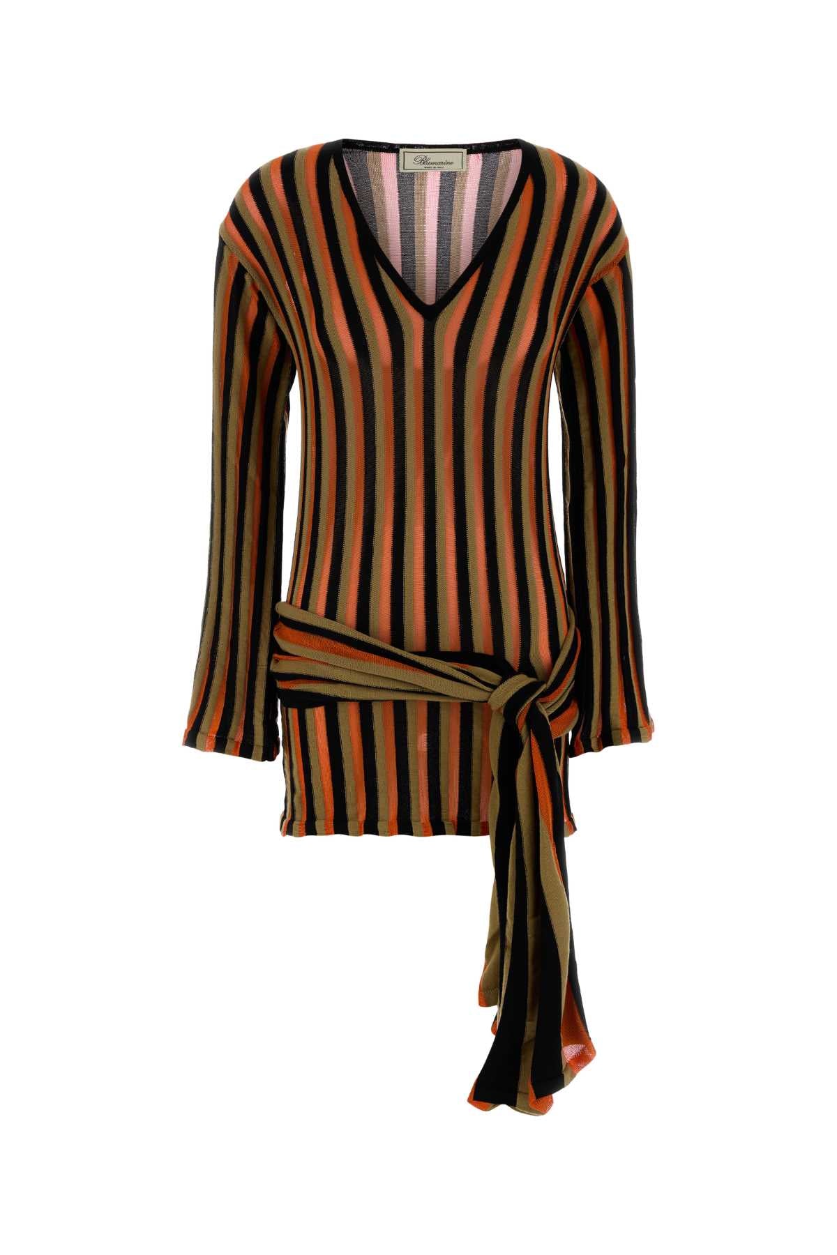 Blumarine Women Embroidered Knit Mini Dress BLUMARINE