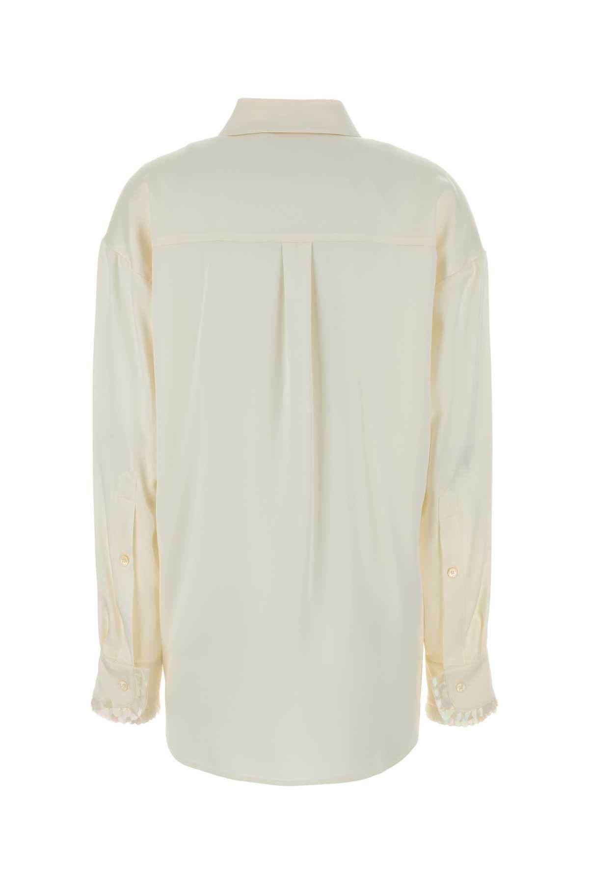 Stella Mccartney Women White Satin Oversize Shirt STELLA MCCARTNEY