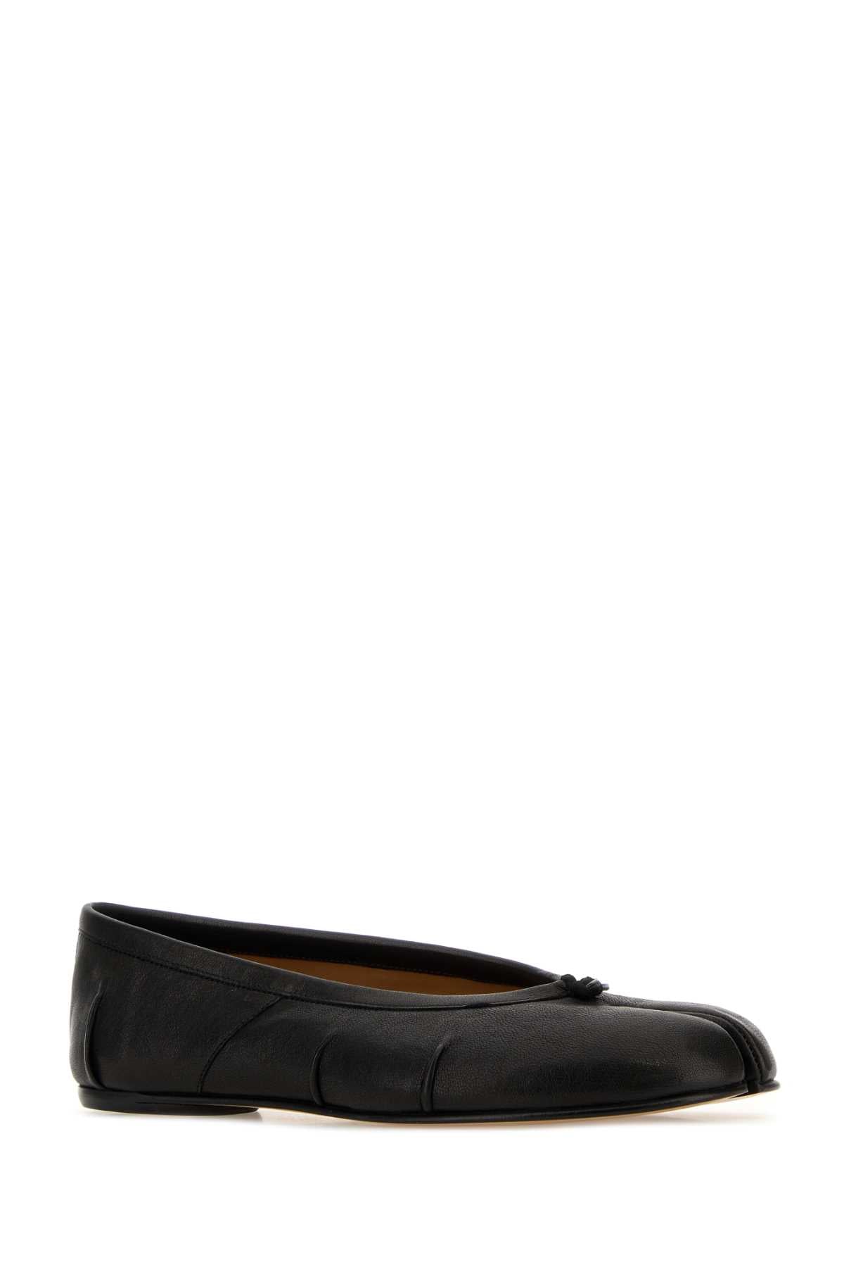 Maison Margiela Women Black Leather Tabi Ballerinas MAISON MARGIELA