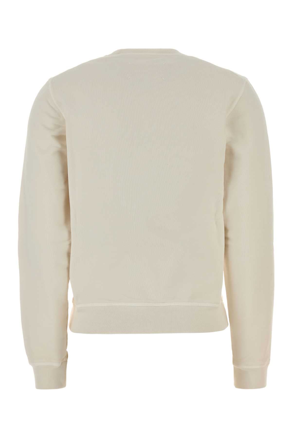 Maison Margiela Women Ivory Cotton Sweatshirt MAISON MARGIELA