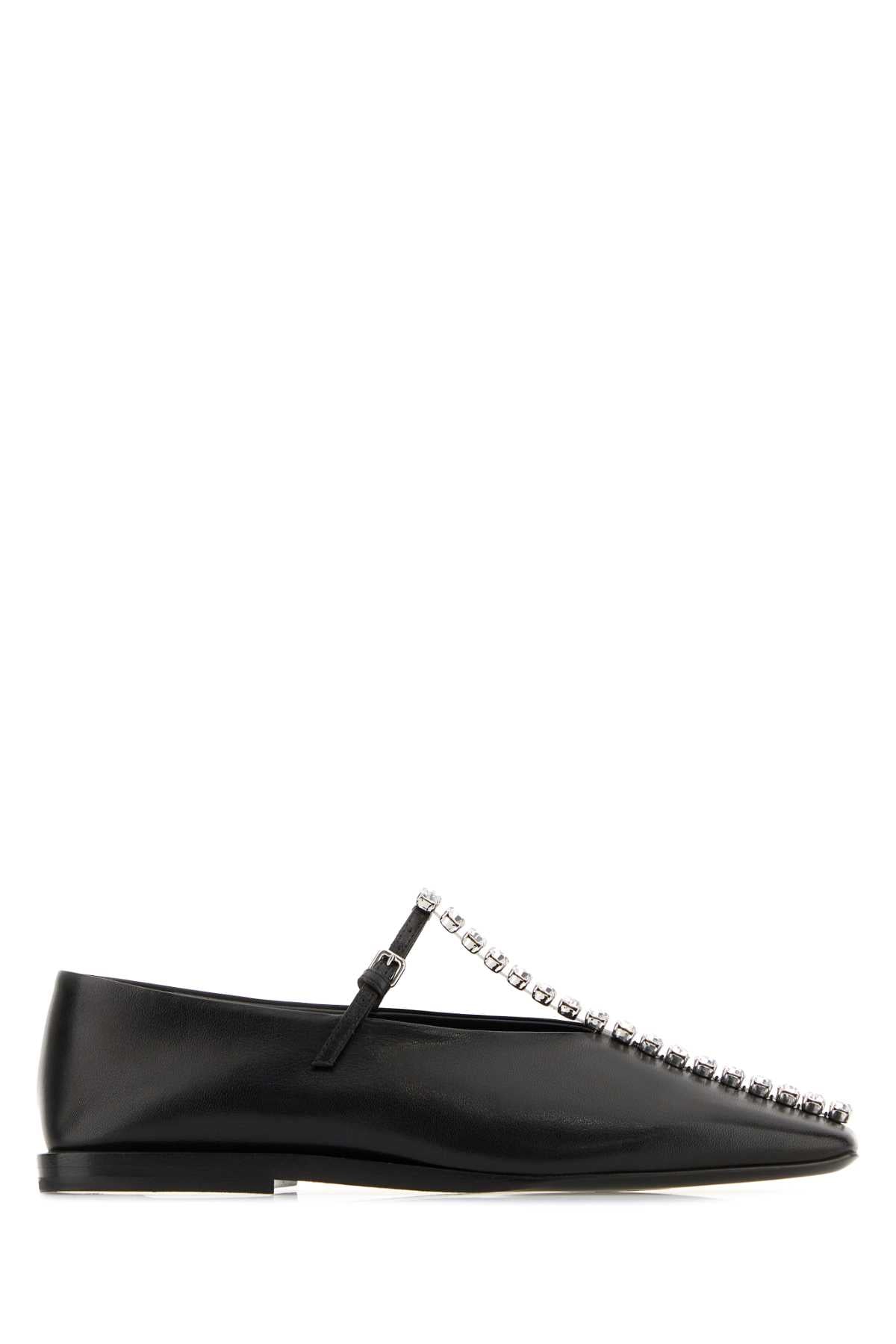 Jil Sander Women Black Leather Ballerinas JIL SANDER