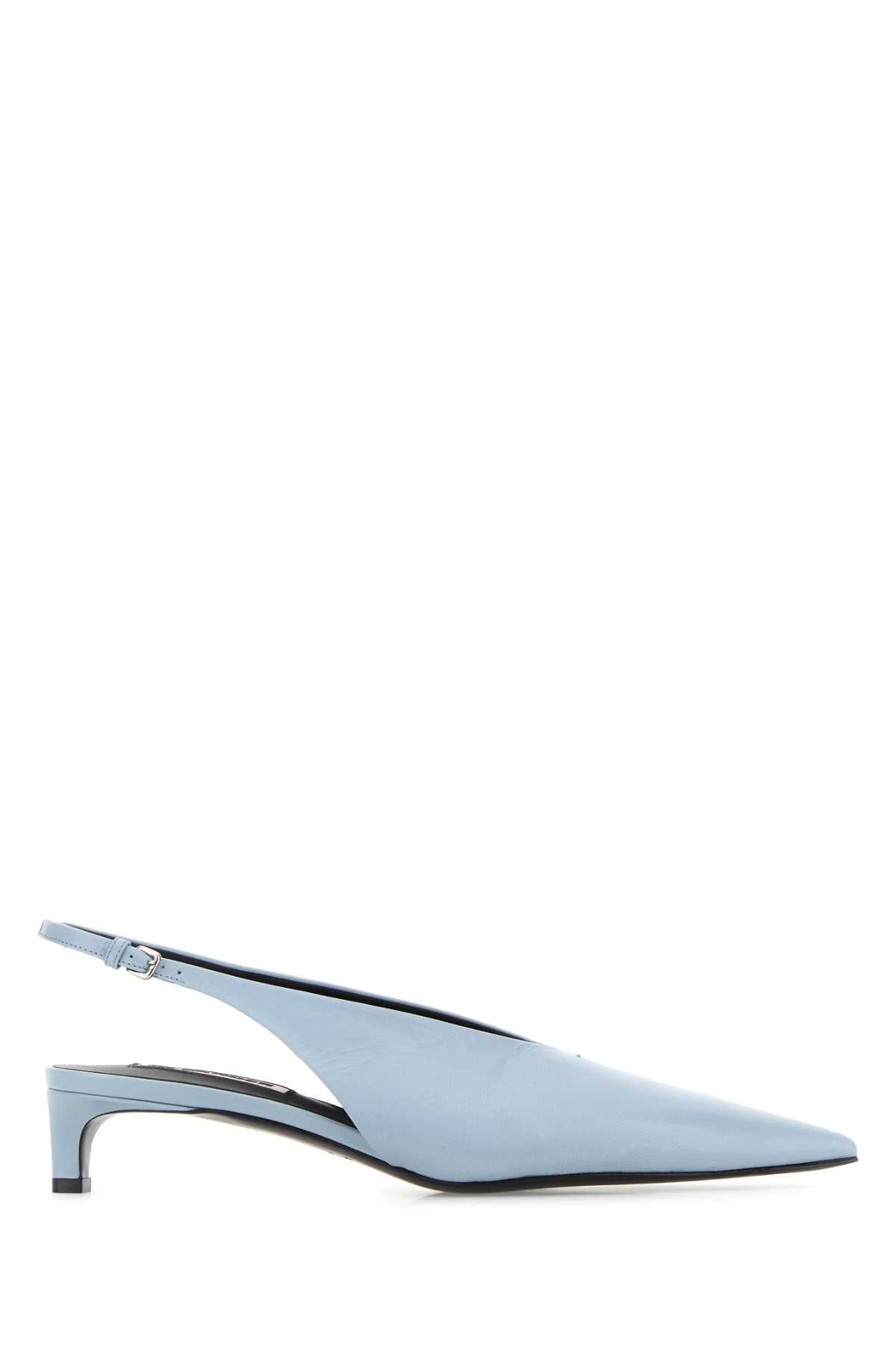 Jil Sander Women Light Blue Leather Pumps JIL SANDER