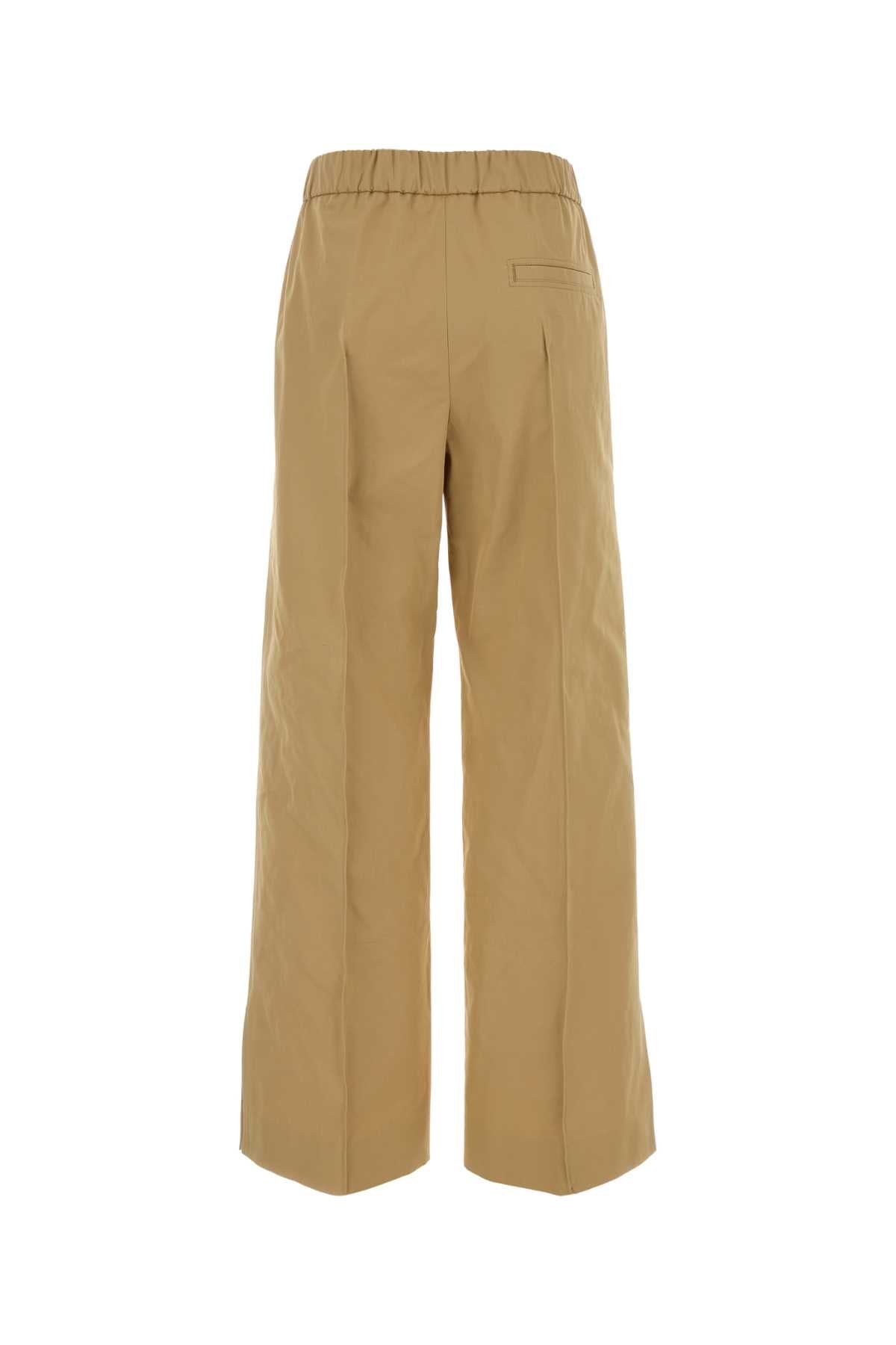 Jil Sander Women Camel Cotton Wide-Leg Pant