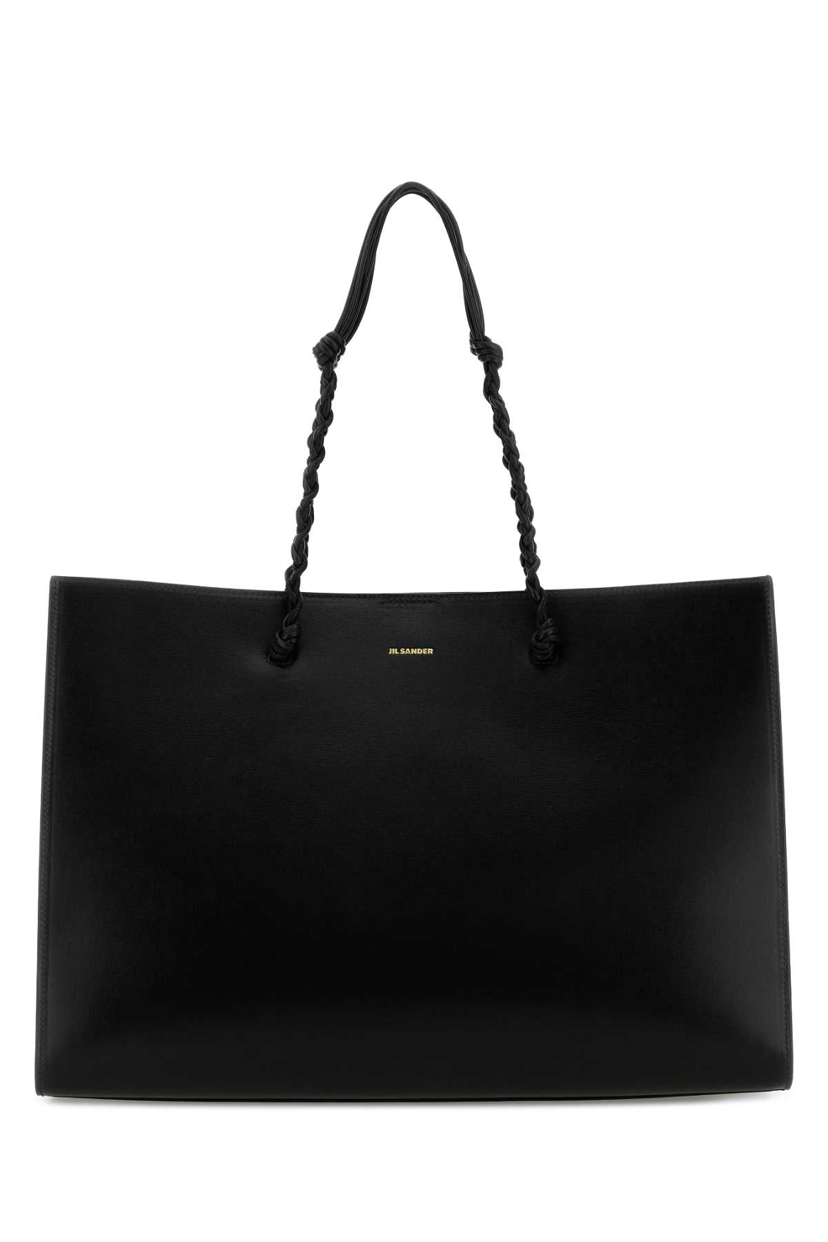Jil Sander Women Black Leather Tangle Shopping Bag JIL SANDER